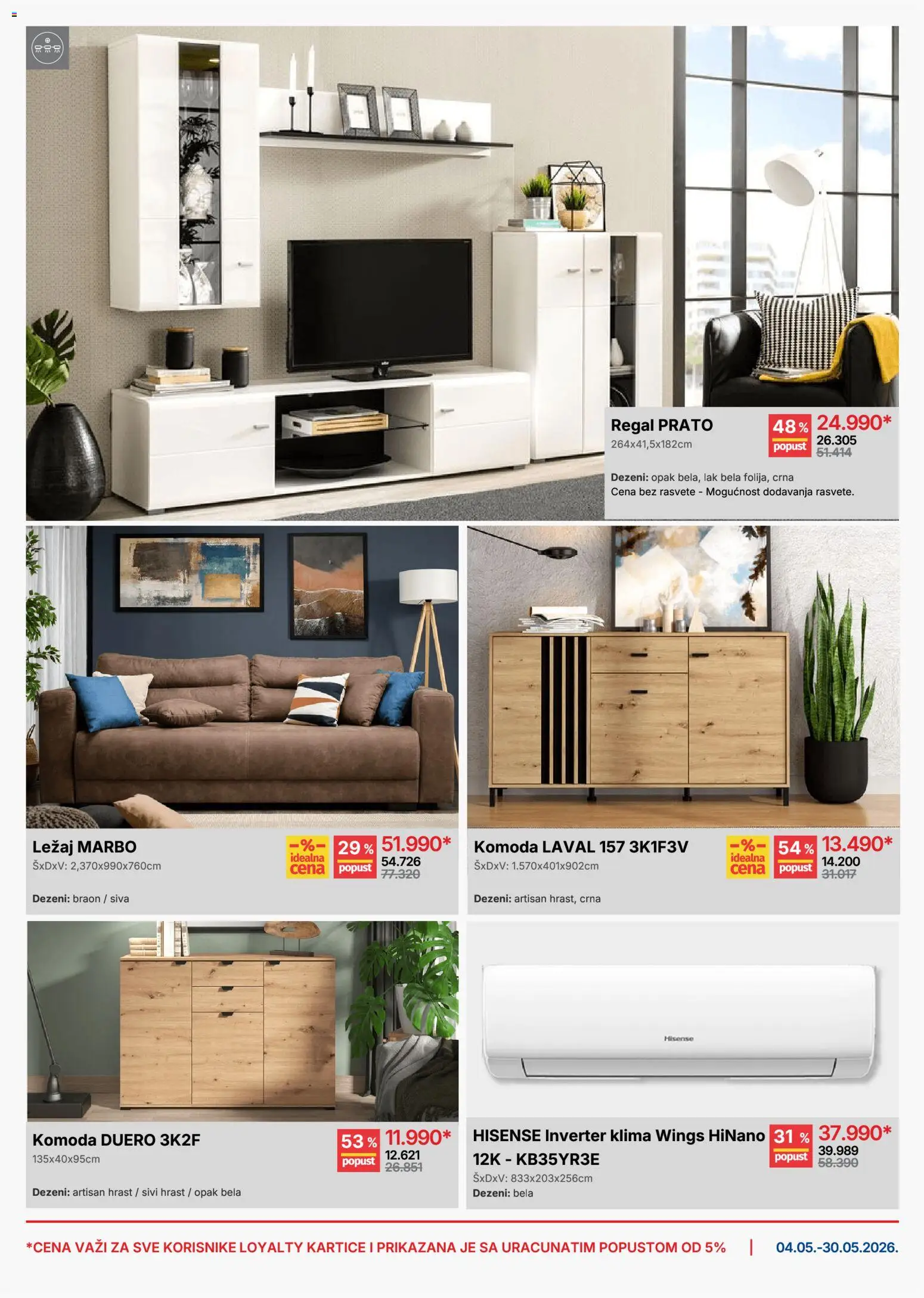 Forma Ideale katalog - važi od 04.05.2026 | Strana: 4 | Proizvode: Komoda, Inverter klima, Klima