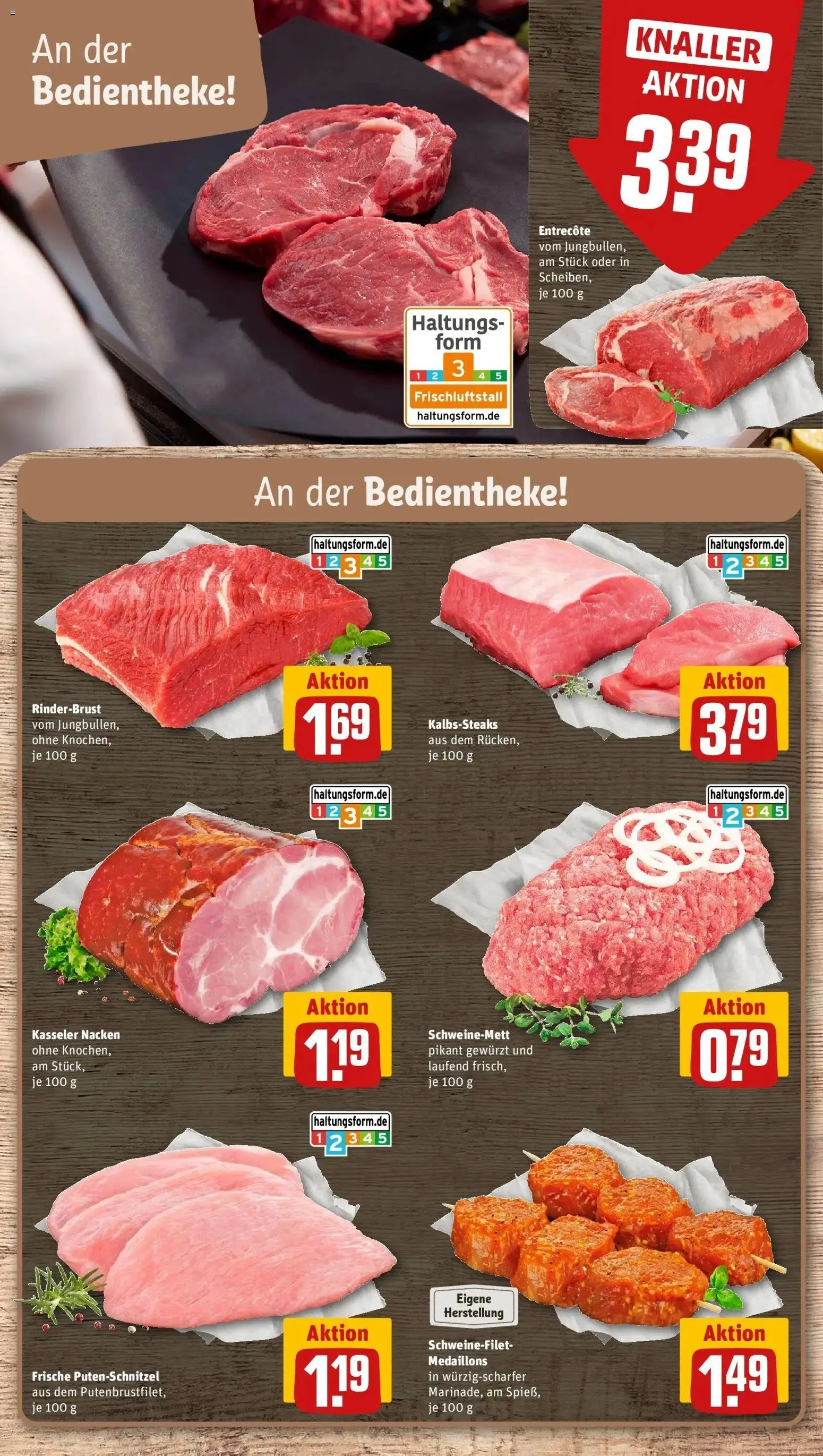 REWE Prospekt ab 19.10.2026 zum Blättern » Angebote | Seite: 10 | Produkte: Entrecote, Schweinefilet, Kasseler nacken, Putenschnitzel
