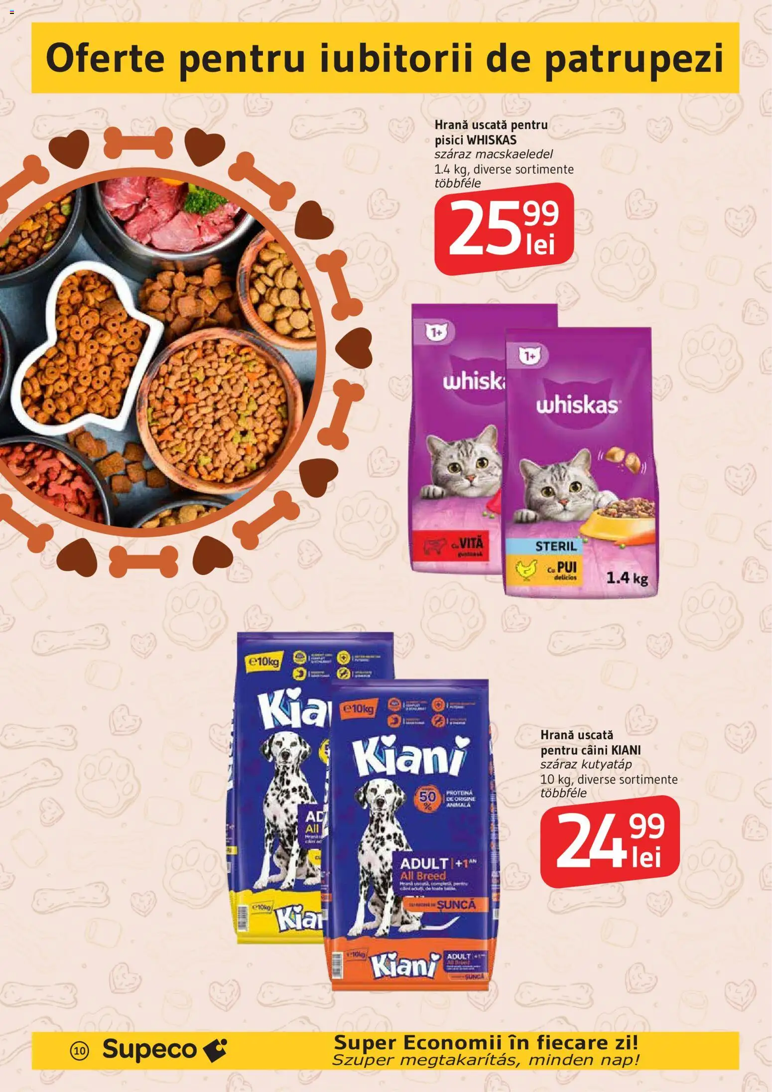 Noul catalog Supeco – valabil de la 24.09.2026 | Pagină: 10 | Produse: Vită, Whiskas, Pui, Șuncă