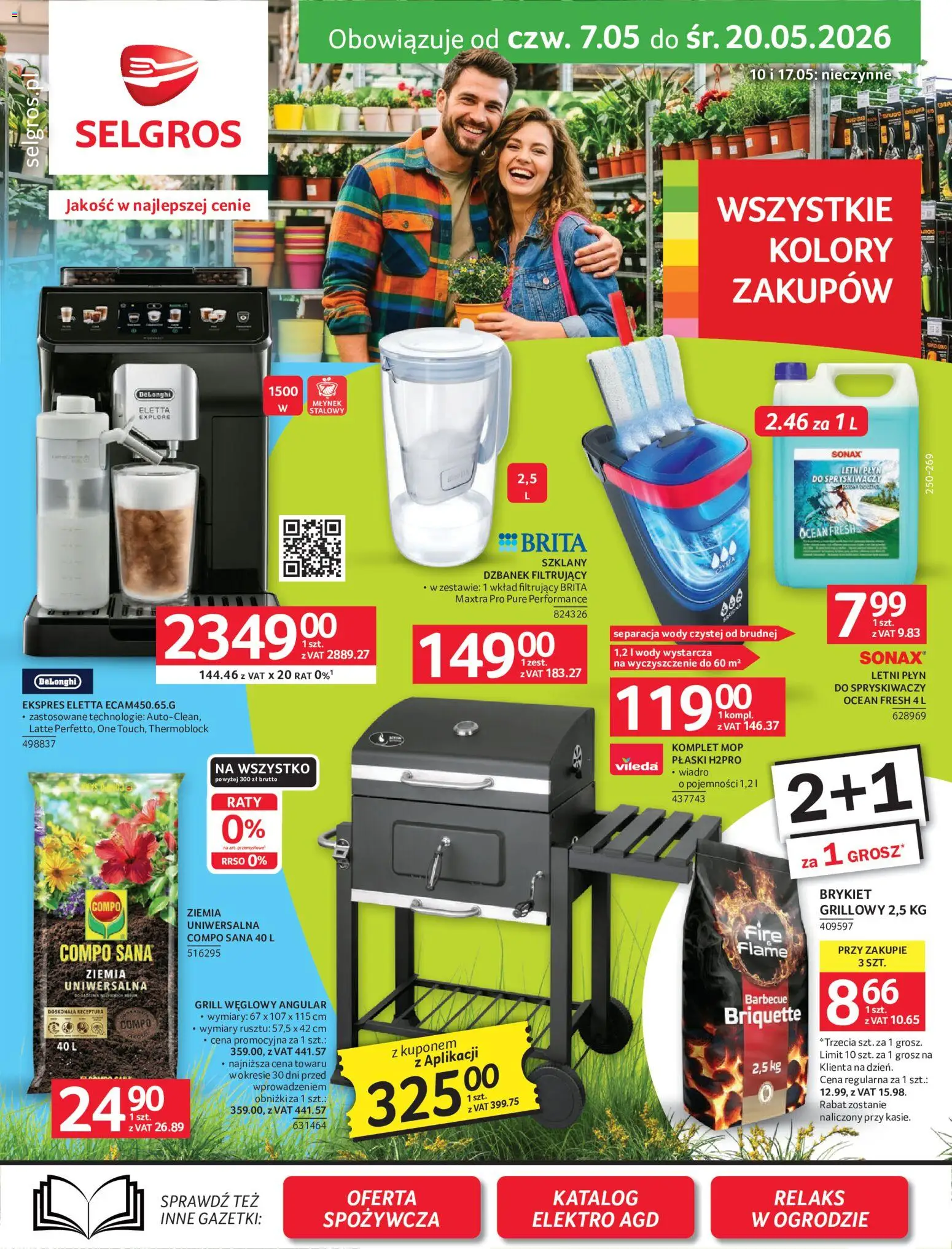 Selgros cash&carry gazetka - Oferta przemysłowa od 07.05.2026 | Strona: 1 | Produkty: Dzbanek, Ziemia uniwersalna, Grill, Dzbanek filtrujący