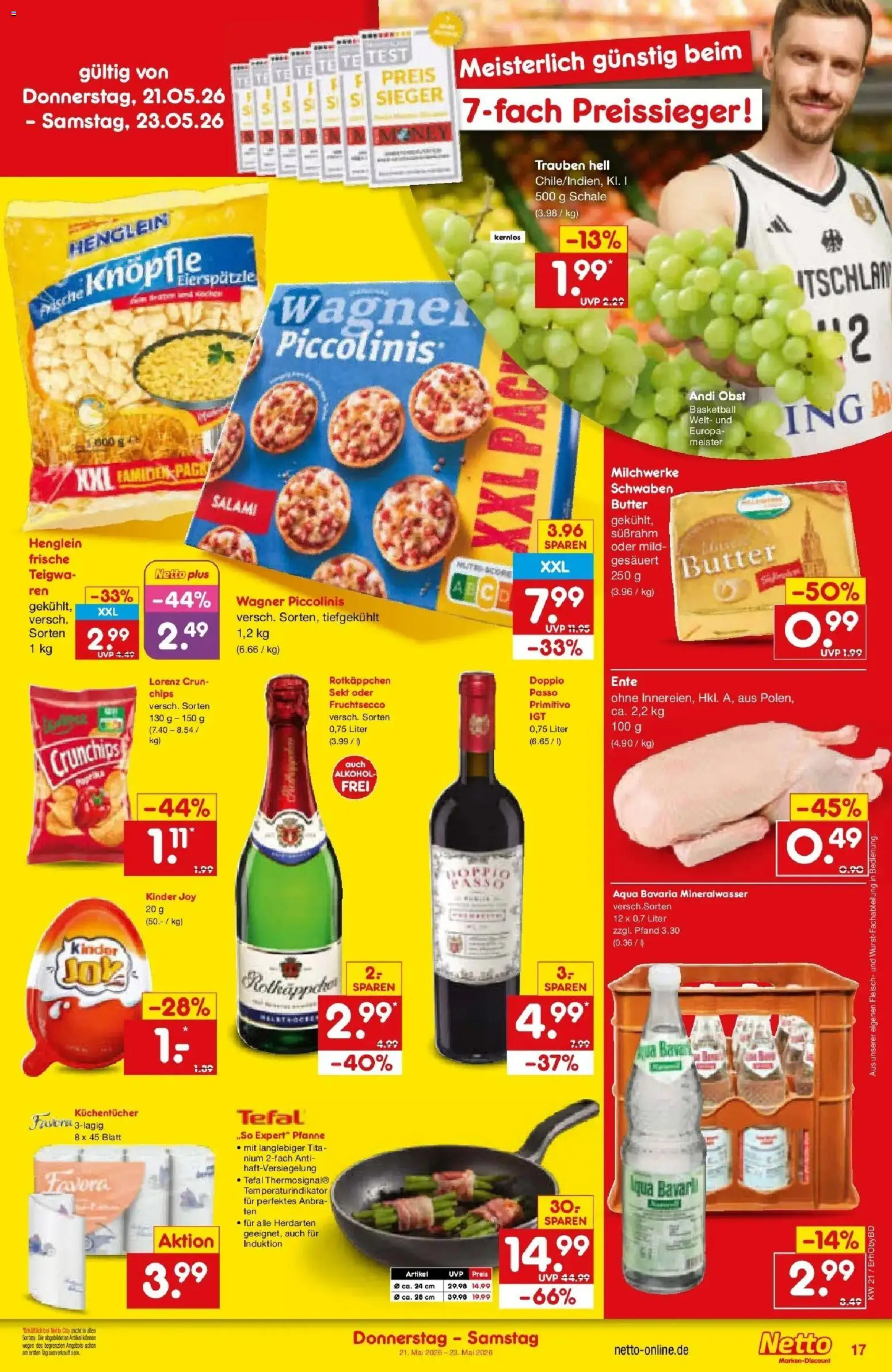 Netto Marken-Discount Prospekt Velden	 – gültig ab 17.05.2026 | Seite: 19 | Produkte: Butter, Obst, Piccolinis, Chips