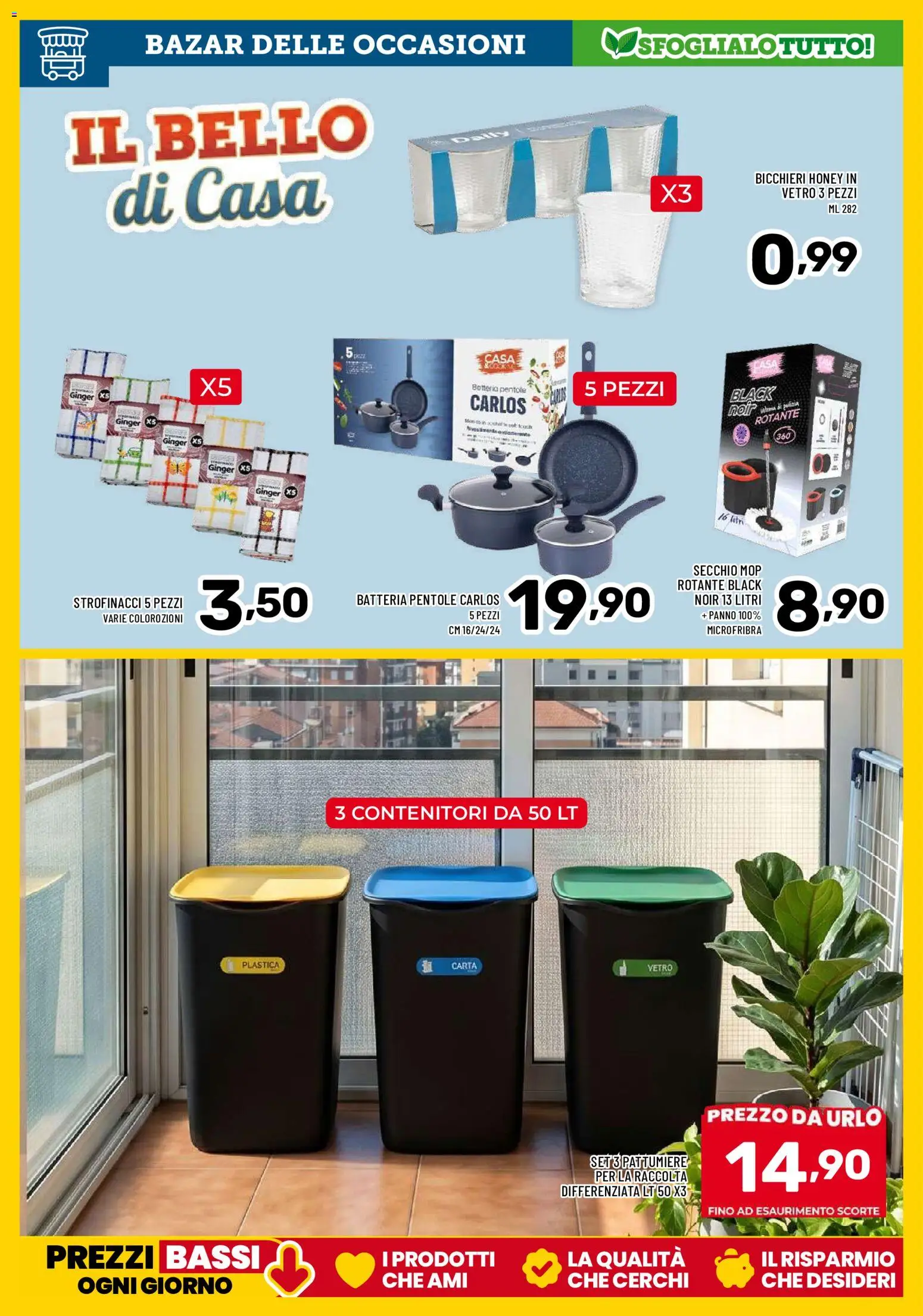 Volantino Il Centesimo del 16.06.2026 | Pagina: 16 | Prodotti: Secchio, Strofinacci, Batteria