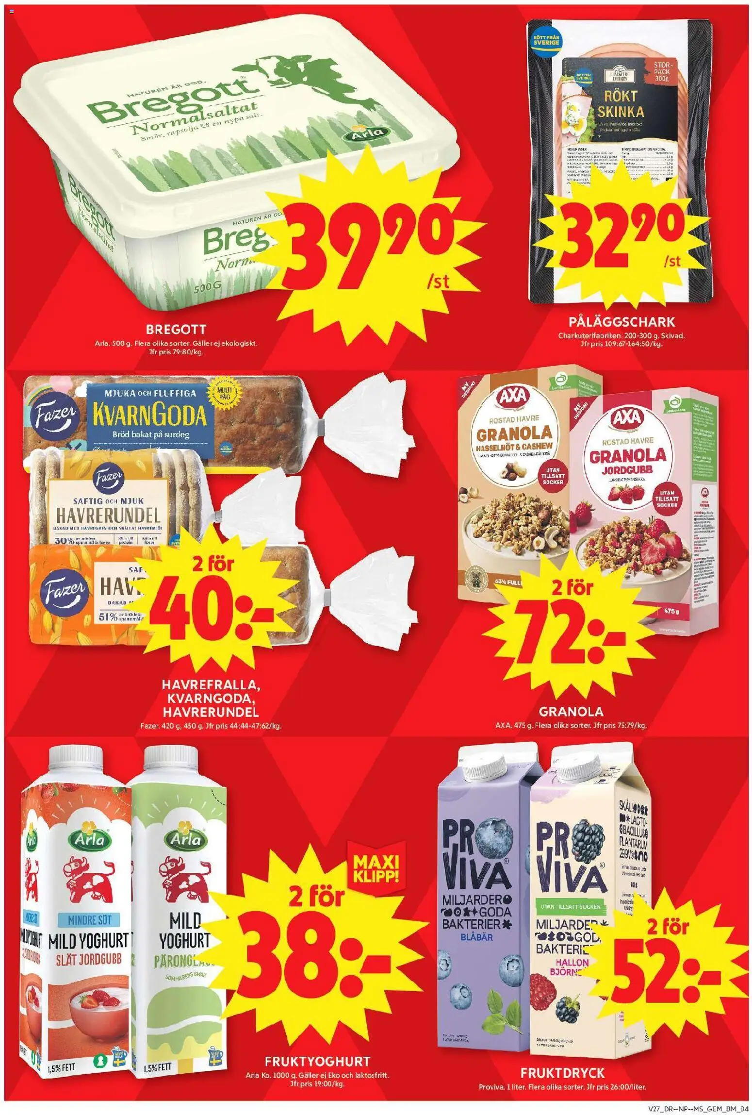 ICA Maxi reklamblad aktuell från 29/06/2026 | Sida: 4 | Produkter: Gem, Galler, Rapsolja, Skinka