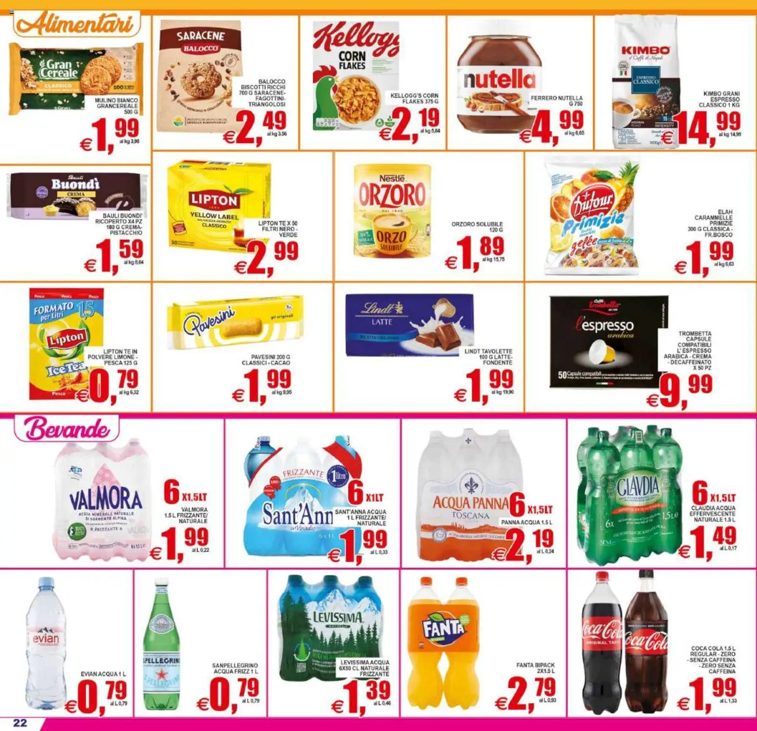 Volantino Pewex del 31/07/2026 | Pagina: 22 | Prodotti: Panna, Latte, Cacao, Acqua minerale