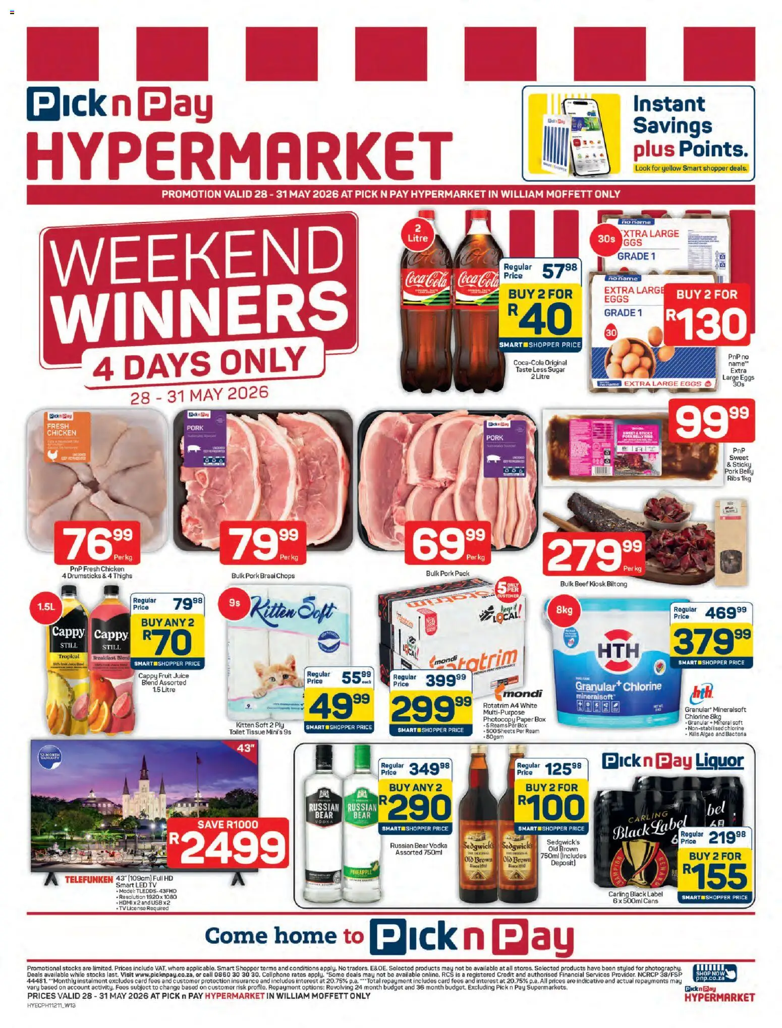 New Pick n Pay catalogue – valid from 28.05.2026 | Page: 1 | Products: Box, Chicken, Beef, Pineapple