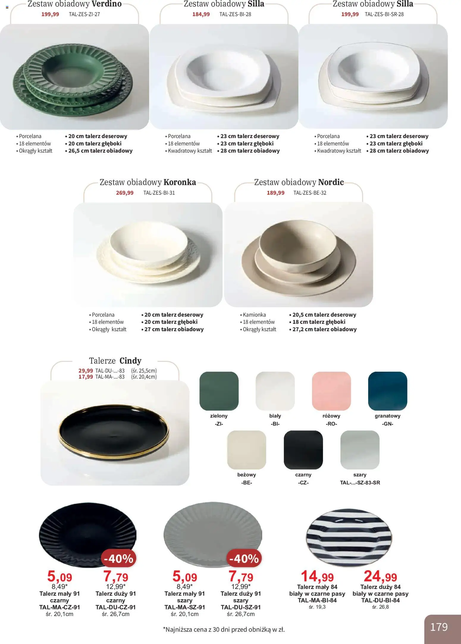 Bodzio Katalog od 01.08.2026 | Strona: 179 | Produkty: Talerze, Zestaw obiadowy