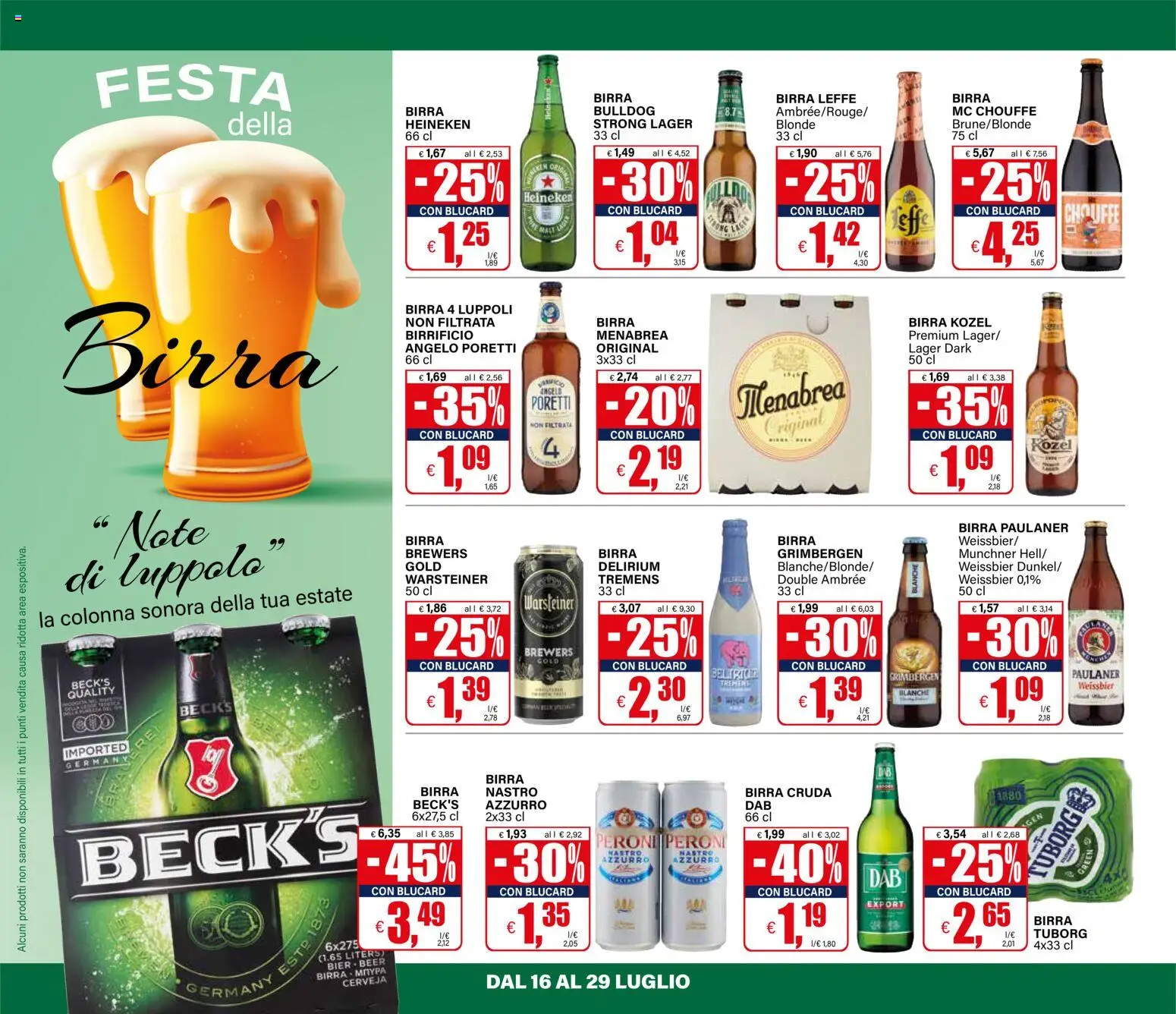 Volantino Il Gigante del 16/07/2026 | Pagina: 24 | Prodotti: Birra, Heineken