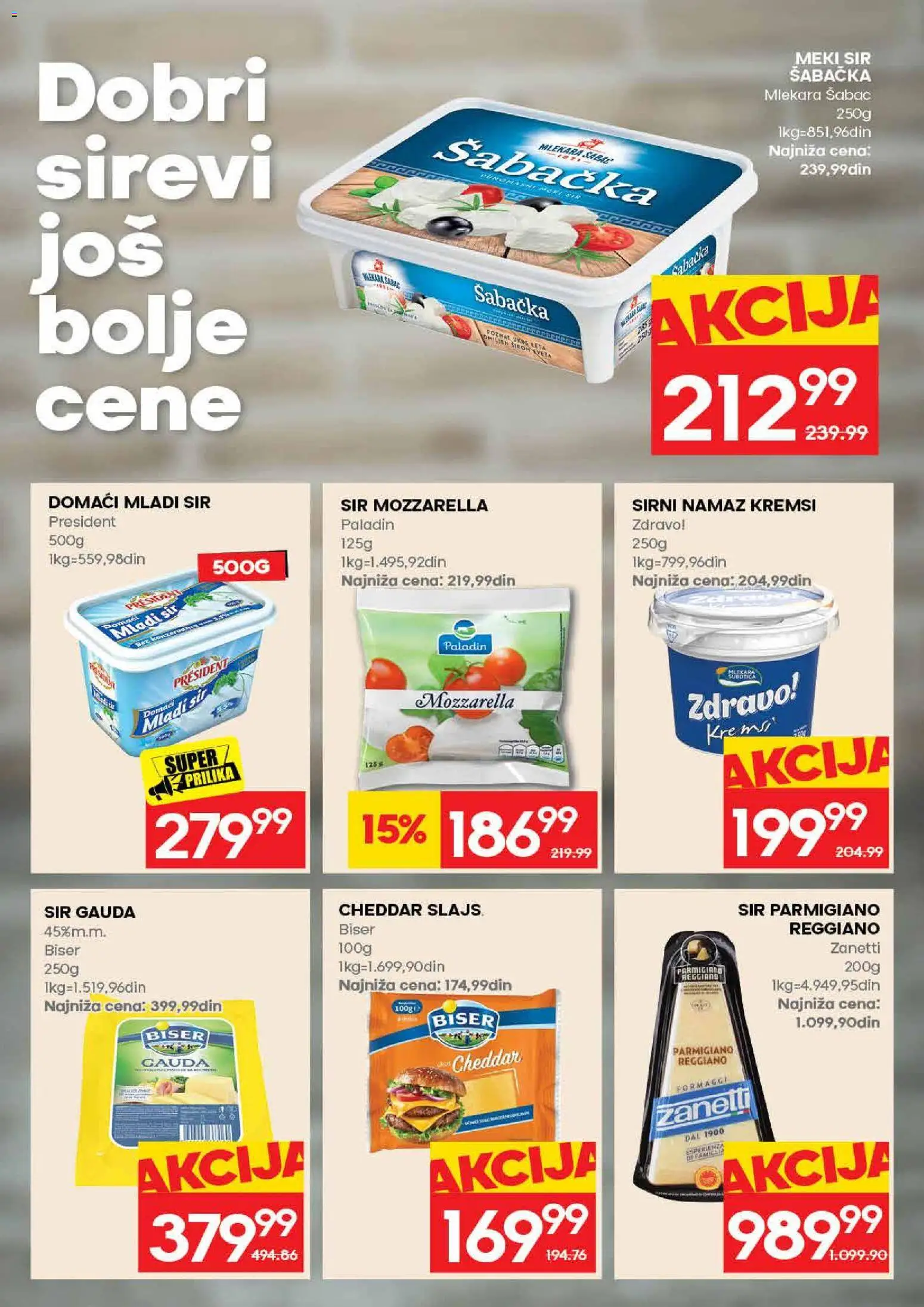 Idea katalog - važi od 11.06.2026 | Strana: 9 | Proizvode: Mladi sir, Sir, Mozzarella