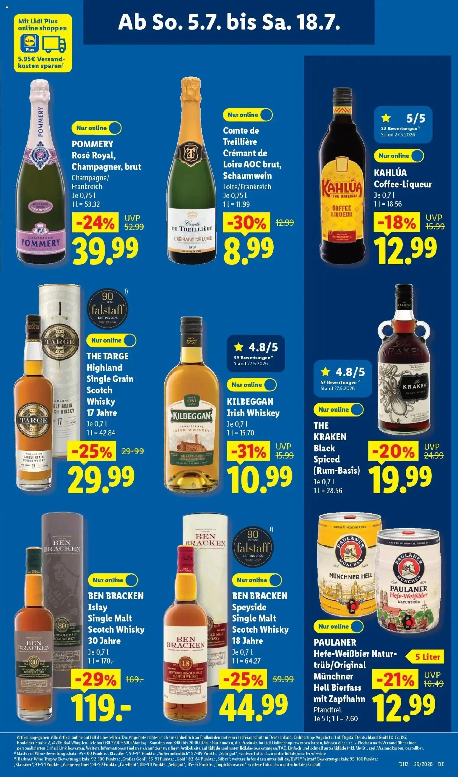 Lidl Prospekt Zülpich – gültig ab 13.07.2026 | Seite: 25 | Produkte: Rum, Bad, Whiskey, Telefon