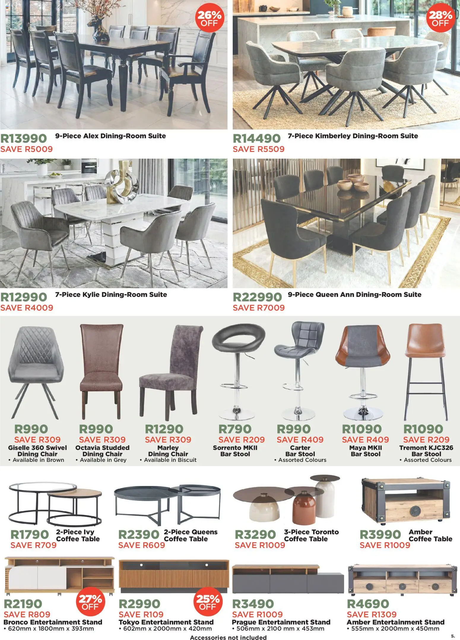 New House and Home catalogue – valid from 22/07/2026 | Page: 5 | Products: Stool, Coffee table, Chair, Bar stool