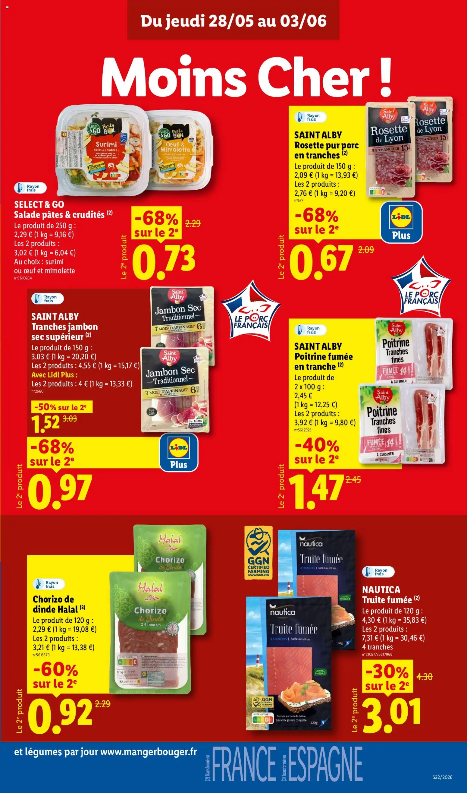 {H1} | Page: 9 | Produits: Chorizo, Truite fumée, Sel, Jambon