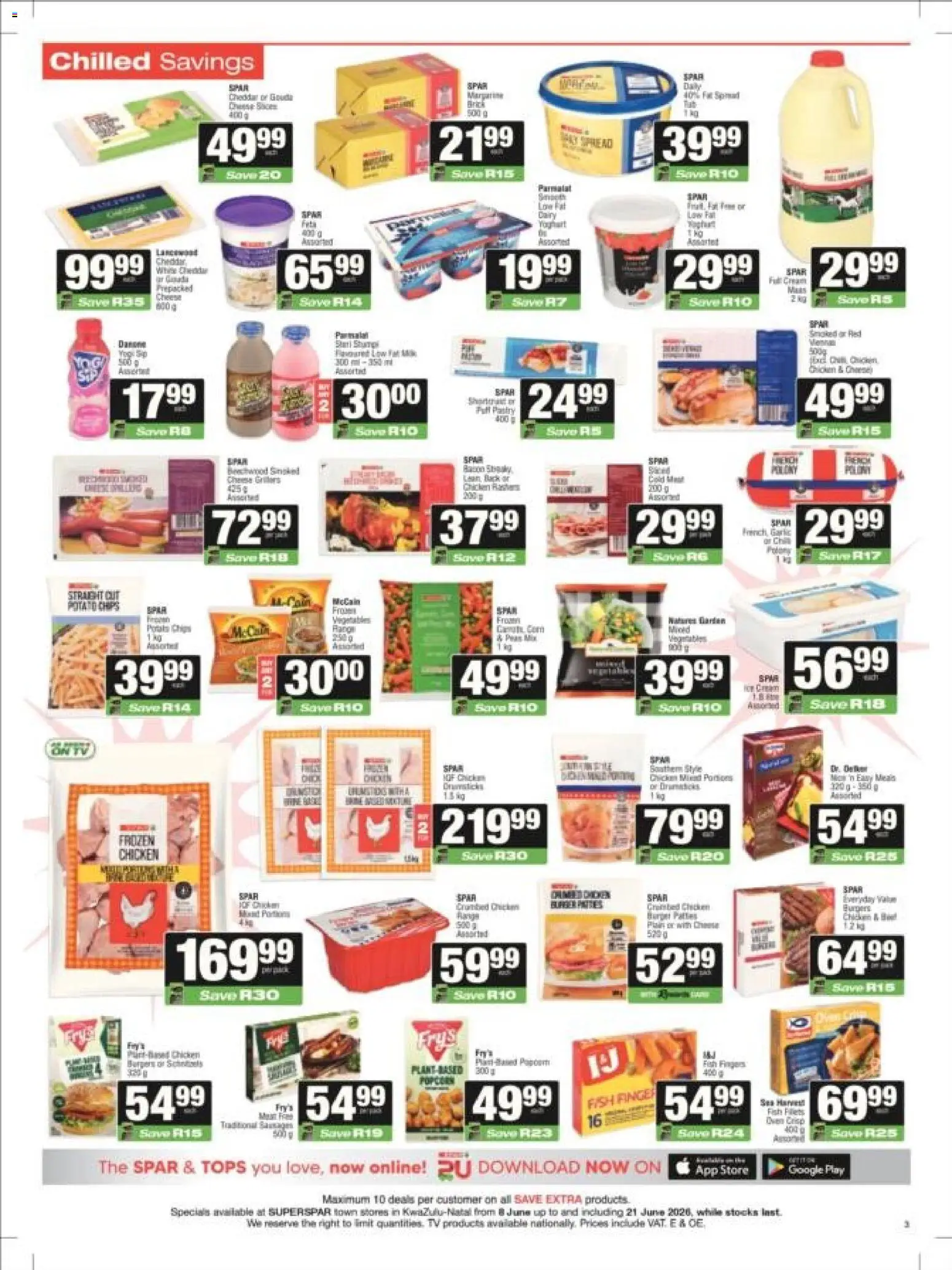 New Superspar catalogue – valid from 08.06.2026 | Page: 3 | Products: Oven, Chicken, Chips, Garlic