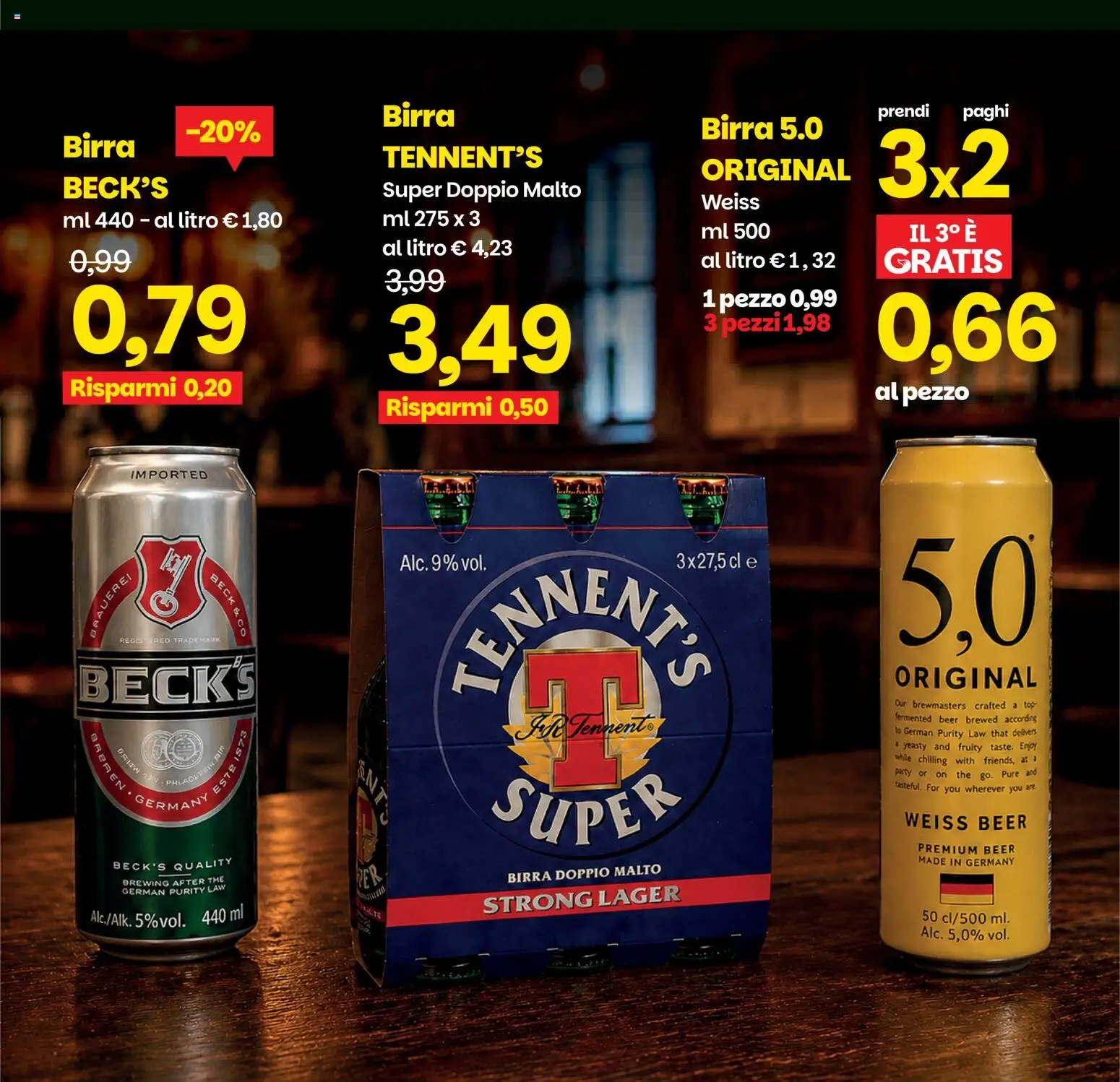 Volantino Prix del 05.05.2026 | Pagina: 20 | Prodotti: Tennent's, Birra, Top, The