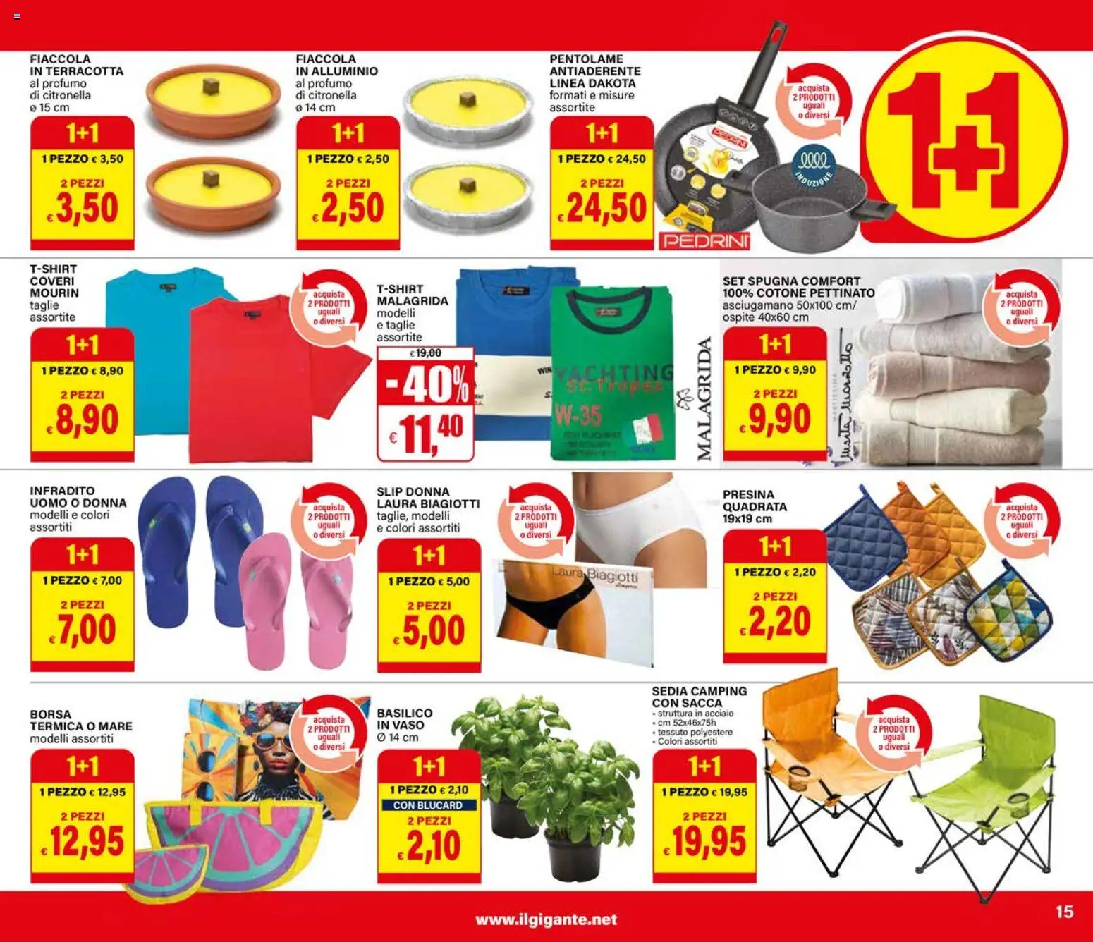 Volantino Il Gigante del 04.06.2026 | Pagina: 15 | Prodotti: Citronella, Borsa, Alluminio, Vaso