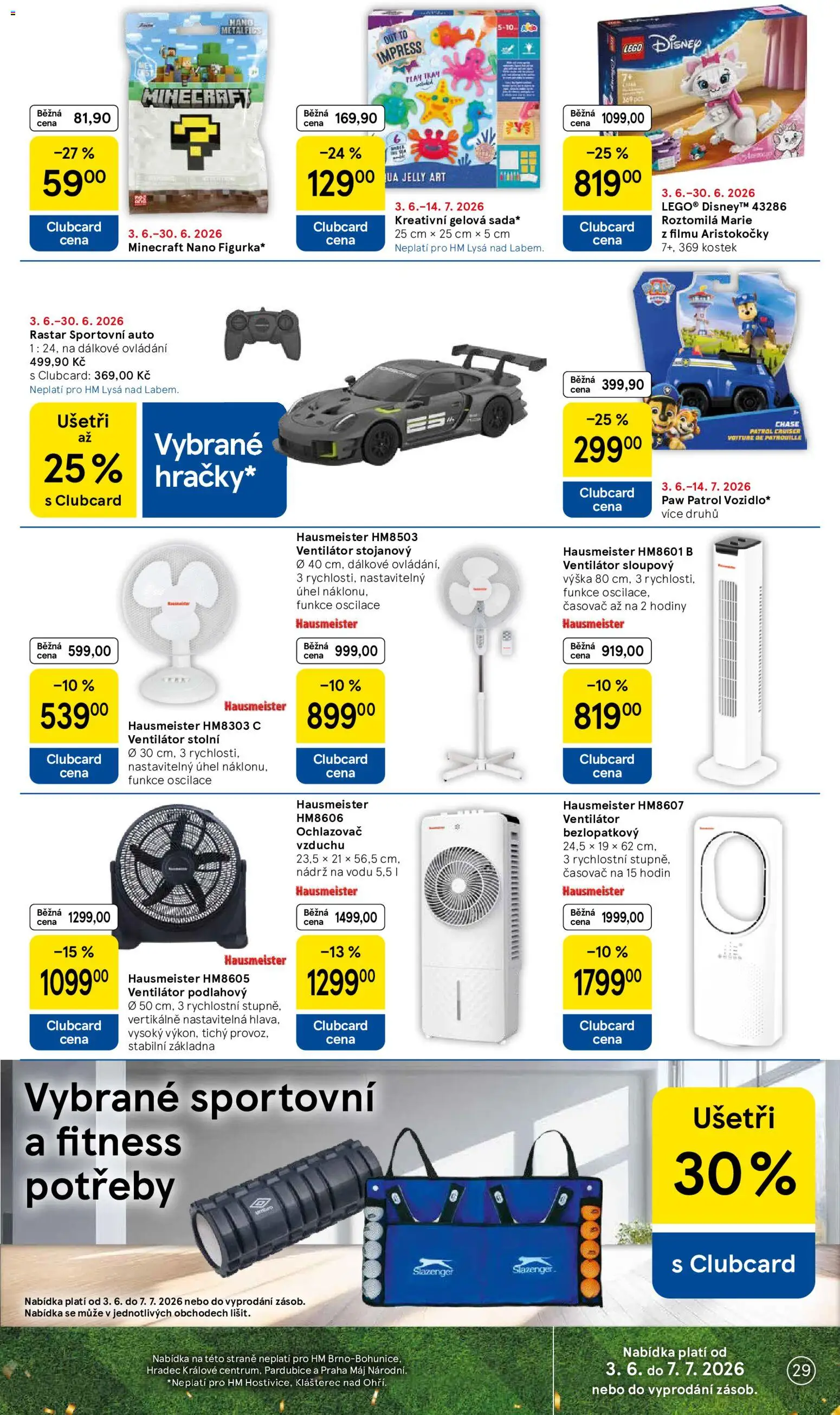 Tesco leták - Hypermarket od 03.06.2026 | Strana: 29 | Produkty: Hodiny, LEGO, Ventilátor, Časovač