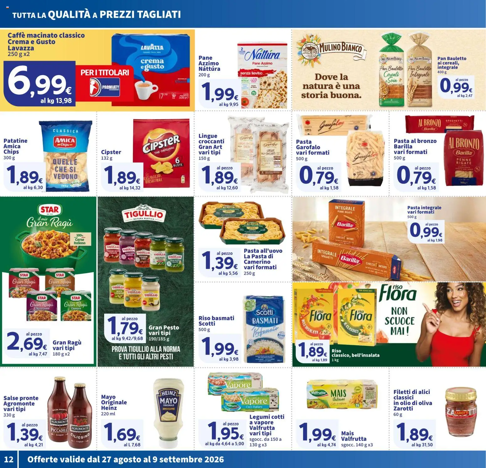 Volantino SIGMA del 27/08/2026 | Pagina: 12 | Prodotti: Legumi, Barilla, Pesto, Farro