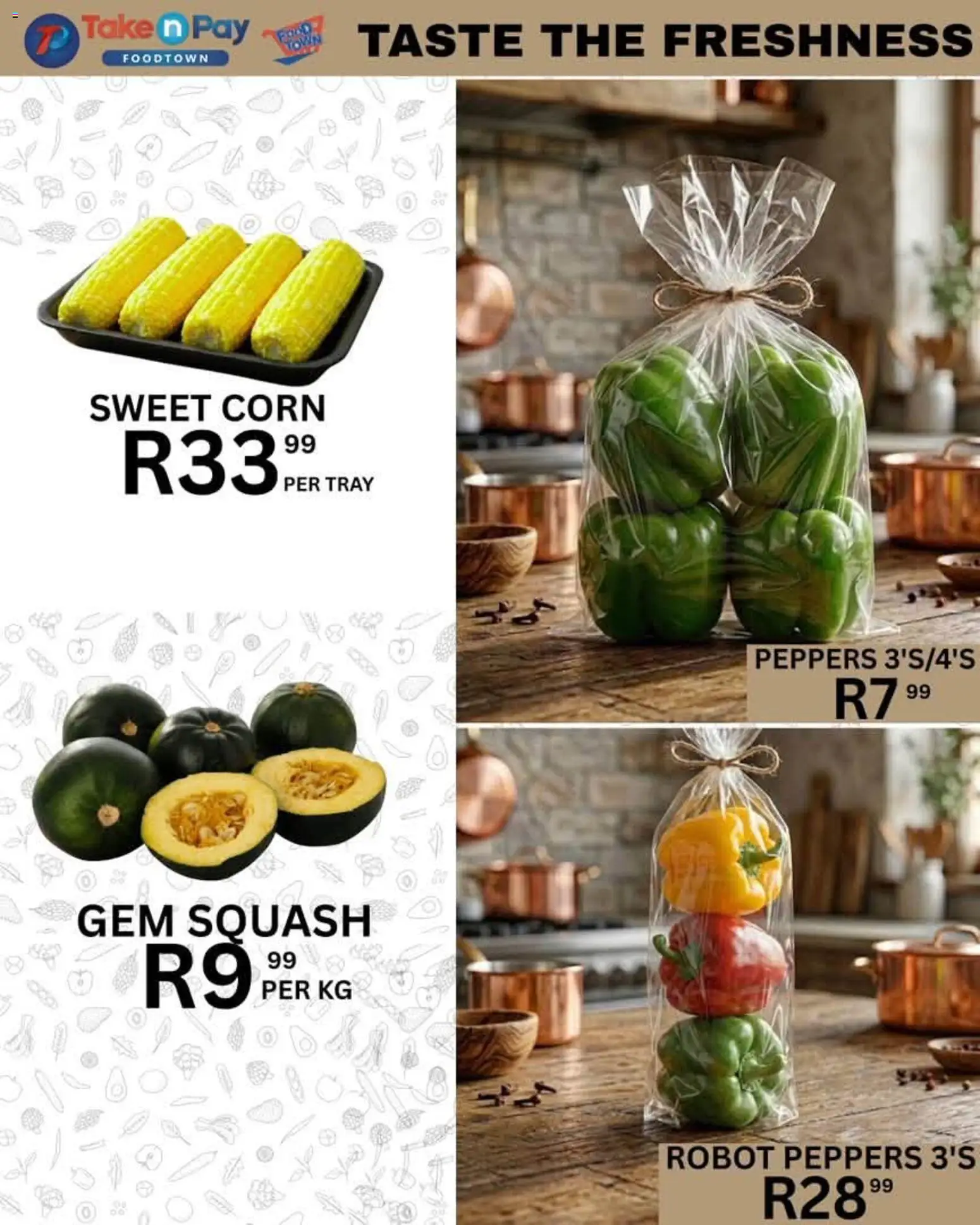 New Take n Pay catalogue – valid from 24/07/2026 | Page: 19 | Products: Corn, Tray, Squash