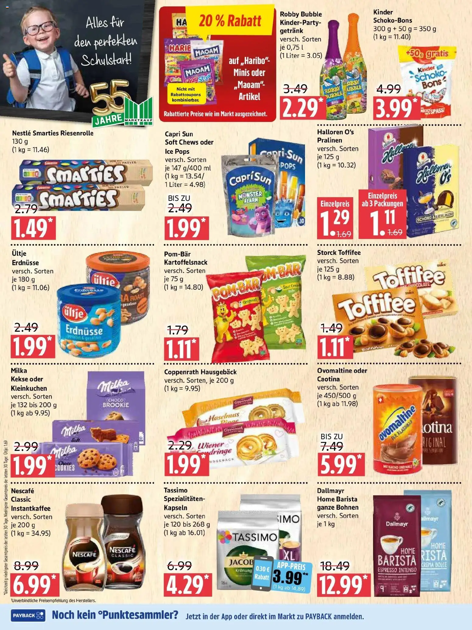 Marktkauf Prospekt Prenzlau (ab 17.08.2026) » Angebote online | Seite: 6 | Produkte: Erdnüsse, Milka, Dallmayr, Toffifee