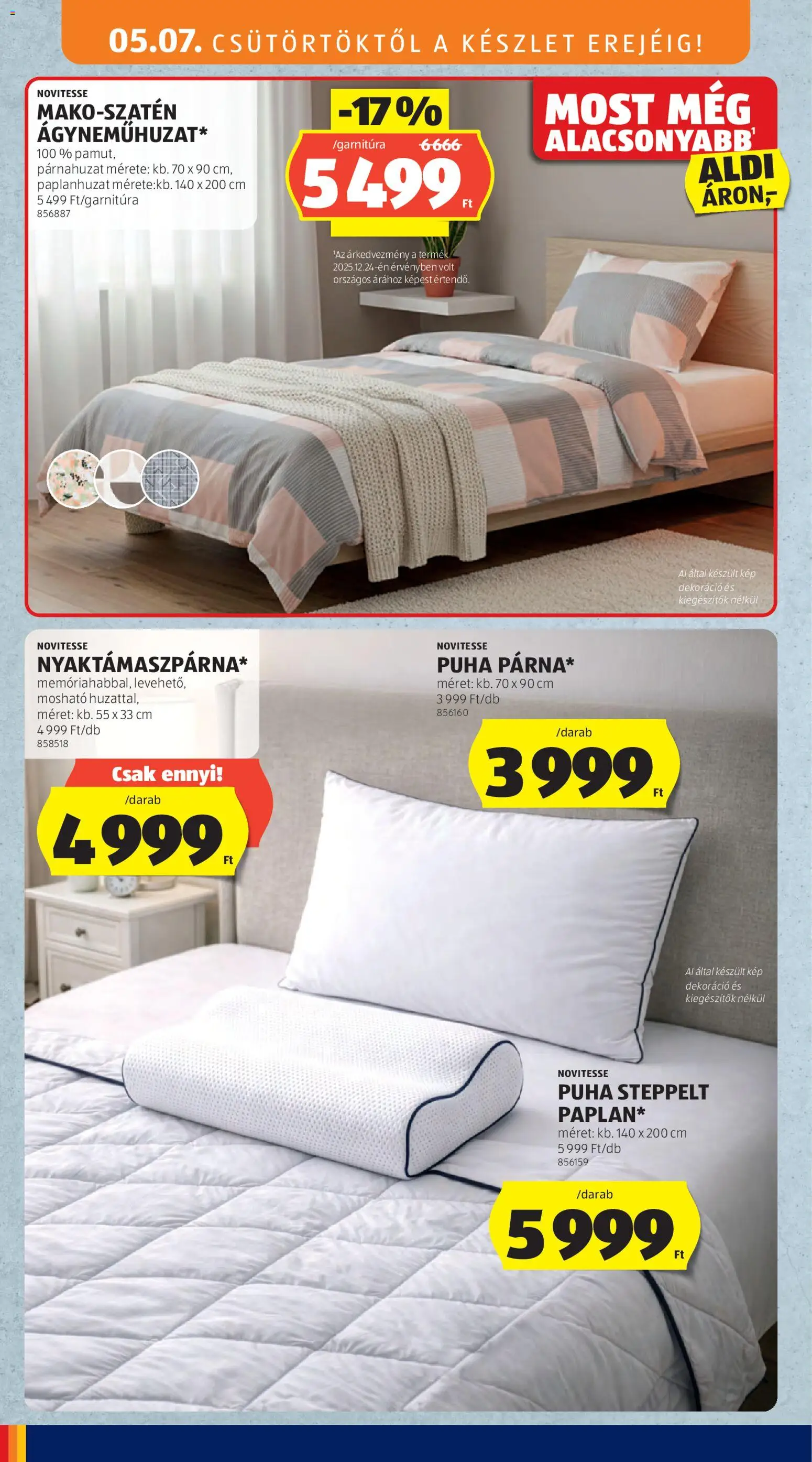 Aldi akciós ujság - amely érvényes a következő dátumtól: 07.05.2026 | Oldal: 10 | Termékek: Párnahuzat, Dekoráció