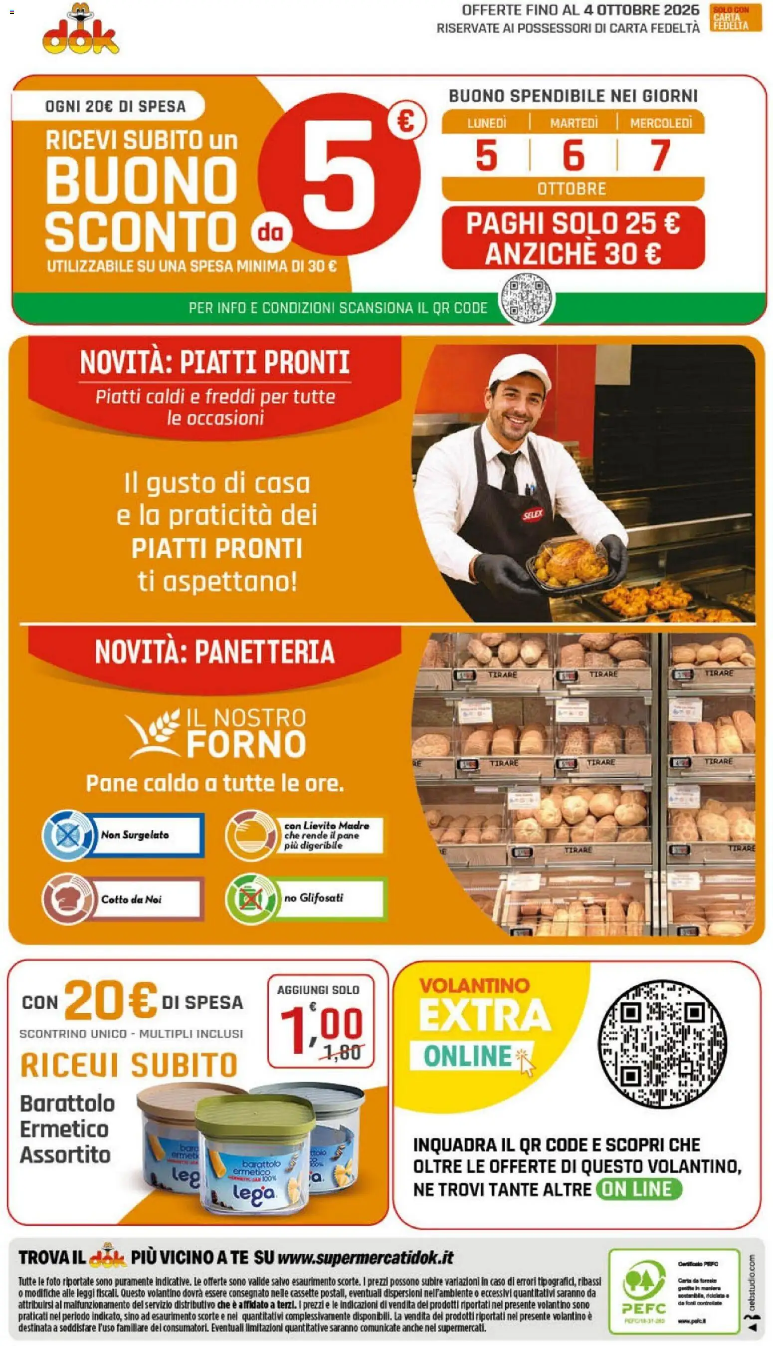 Volantino DOK del 22/09/2026 | Pagina: 20 | Prodotti: Pane, Tè, Forno, Lievito