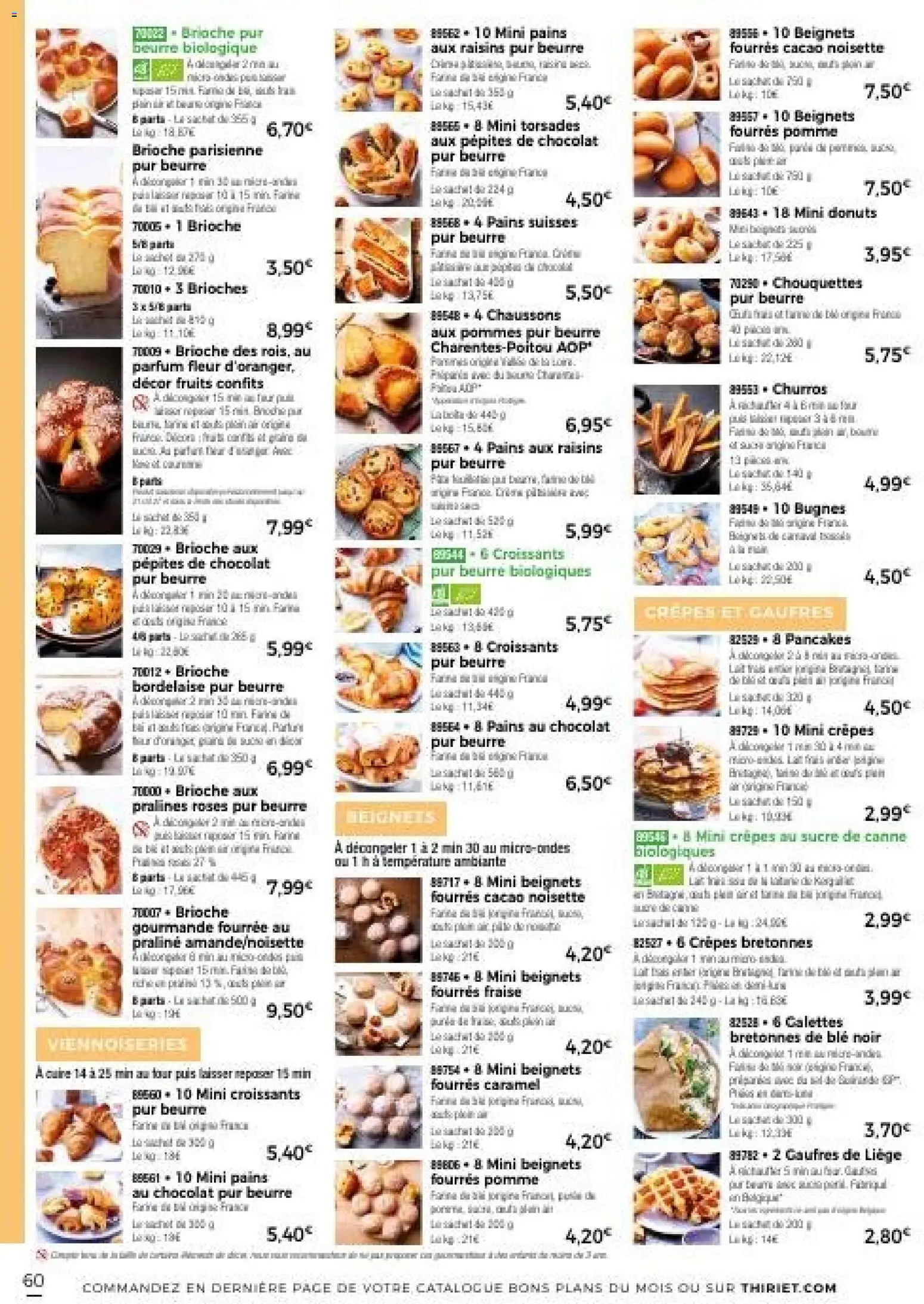 {H1} | Page: 60 | Produits: Raisins, Viennoiseries, Beurre, Gaufres