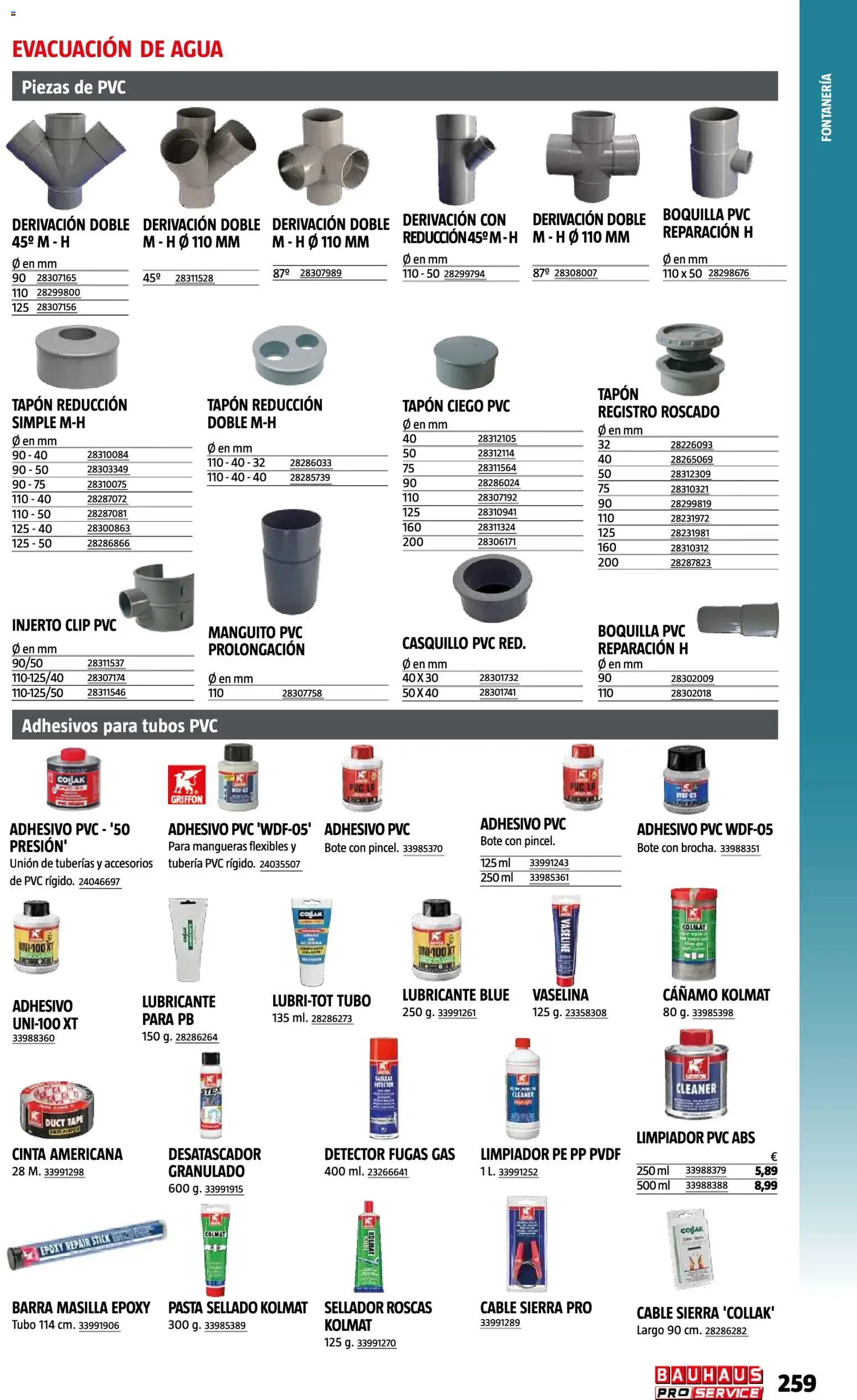 Bauhaus ProService │ válido desde el 11/05/2026 | Página: 259 | Productos: Lubricante, Pasta, Cable, Agua