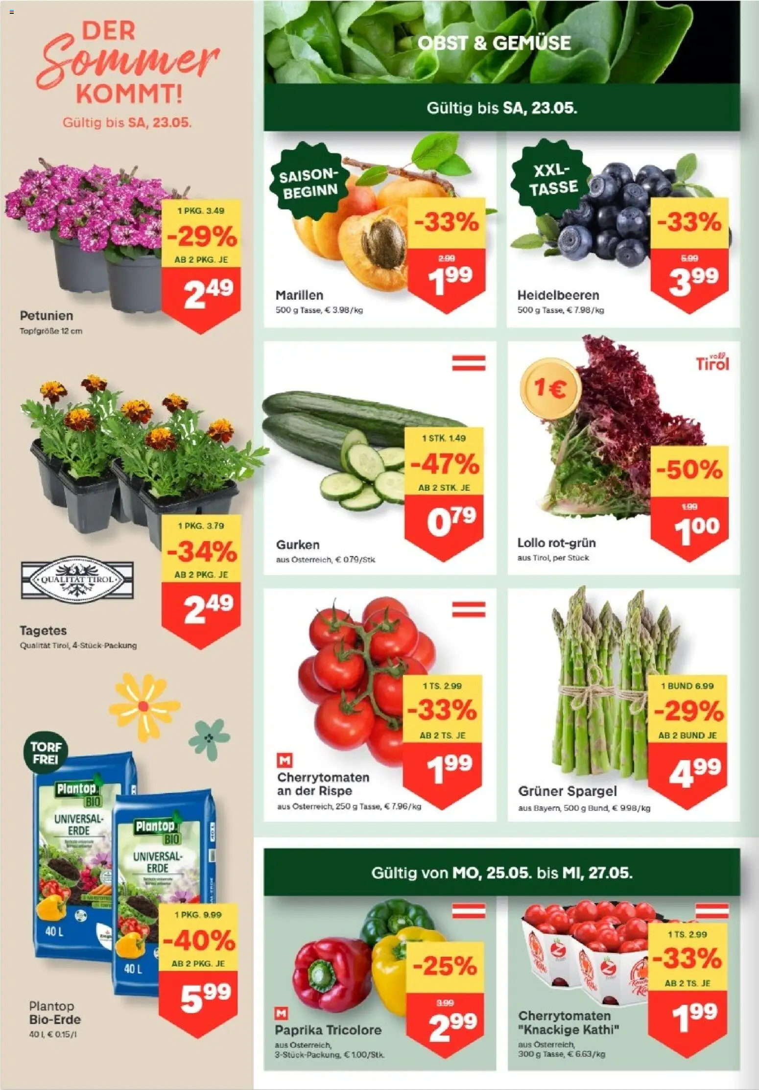 MPREIS Anras gültig ab 21.05.2026 | Seite: 2 | Produkte: Gurken, Gemüse, Obst