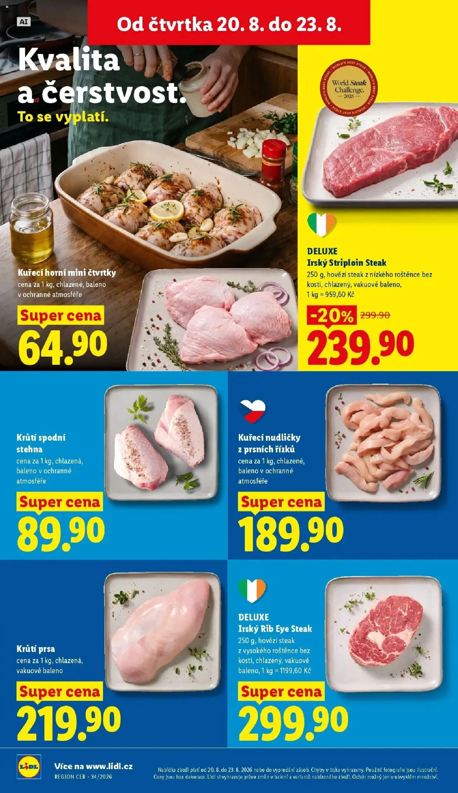 Lidl leták od 20.08.2026 - Nový akční leták | Strana: 18 | Produkty: Hovězí, Hovězí steak, Steak, Deluxe