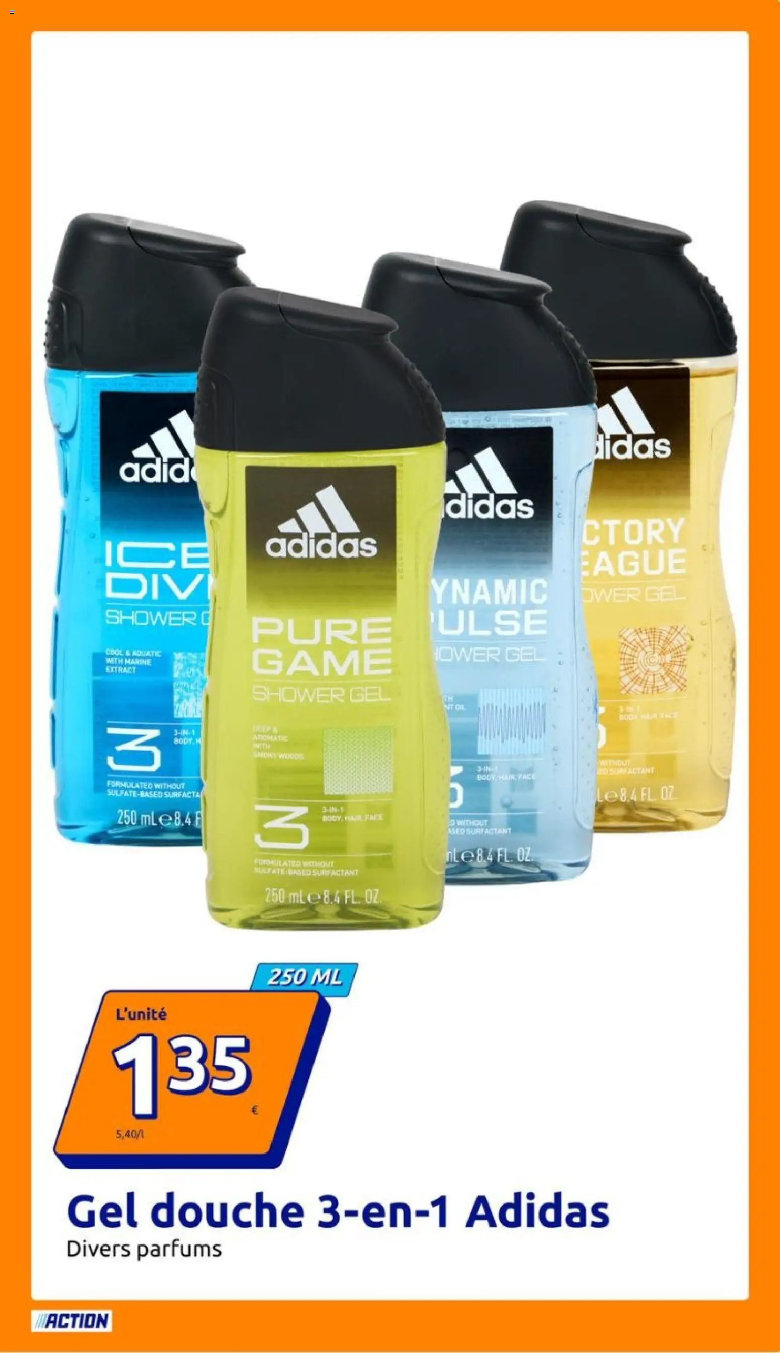 {H1} | Page: 9 | Produits: Adidas, Gel douche, Douche, Short
