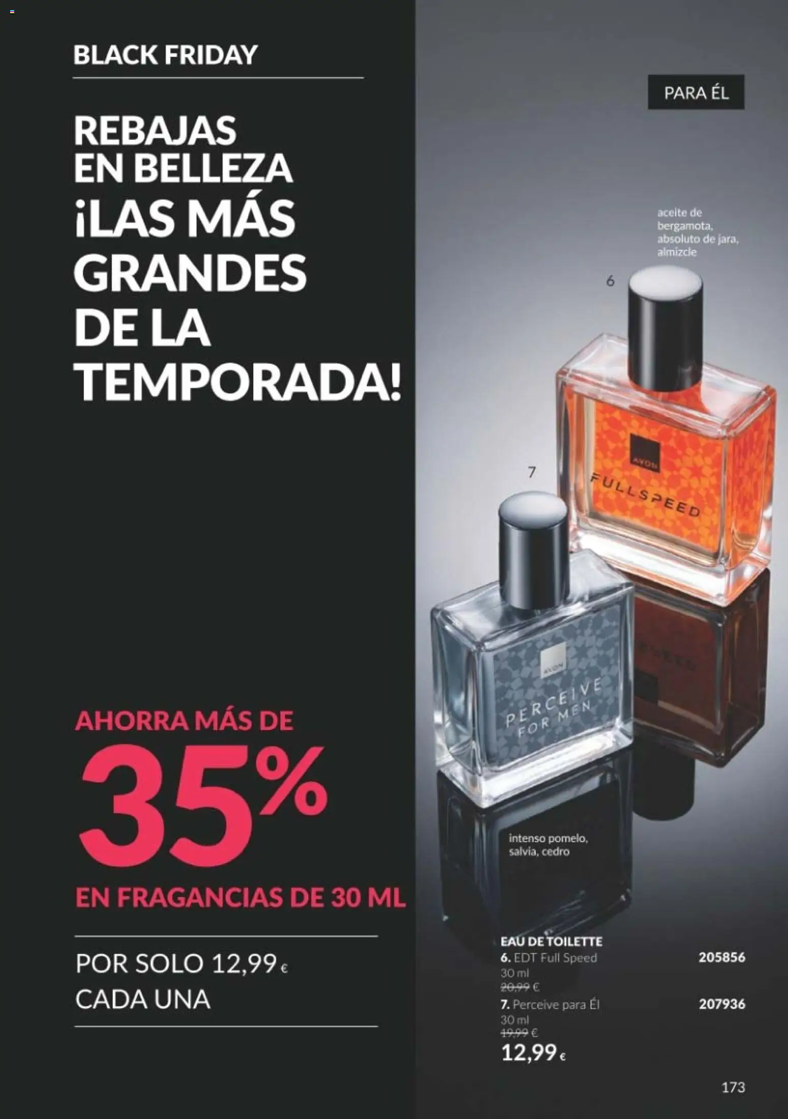 Catálogo AVON Black Friday │ válido desde el 01/11/2026 | Página: 173 | Productos: Eau de toilette, Aceite