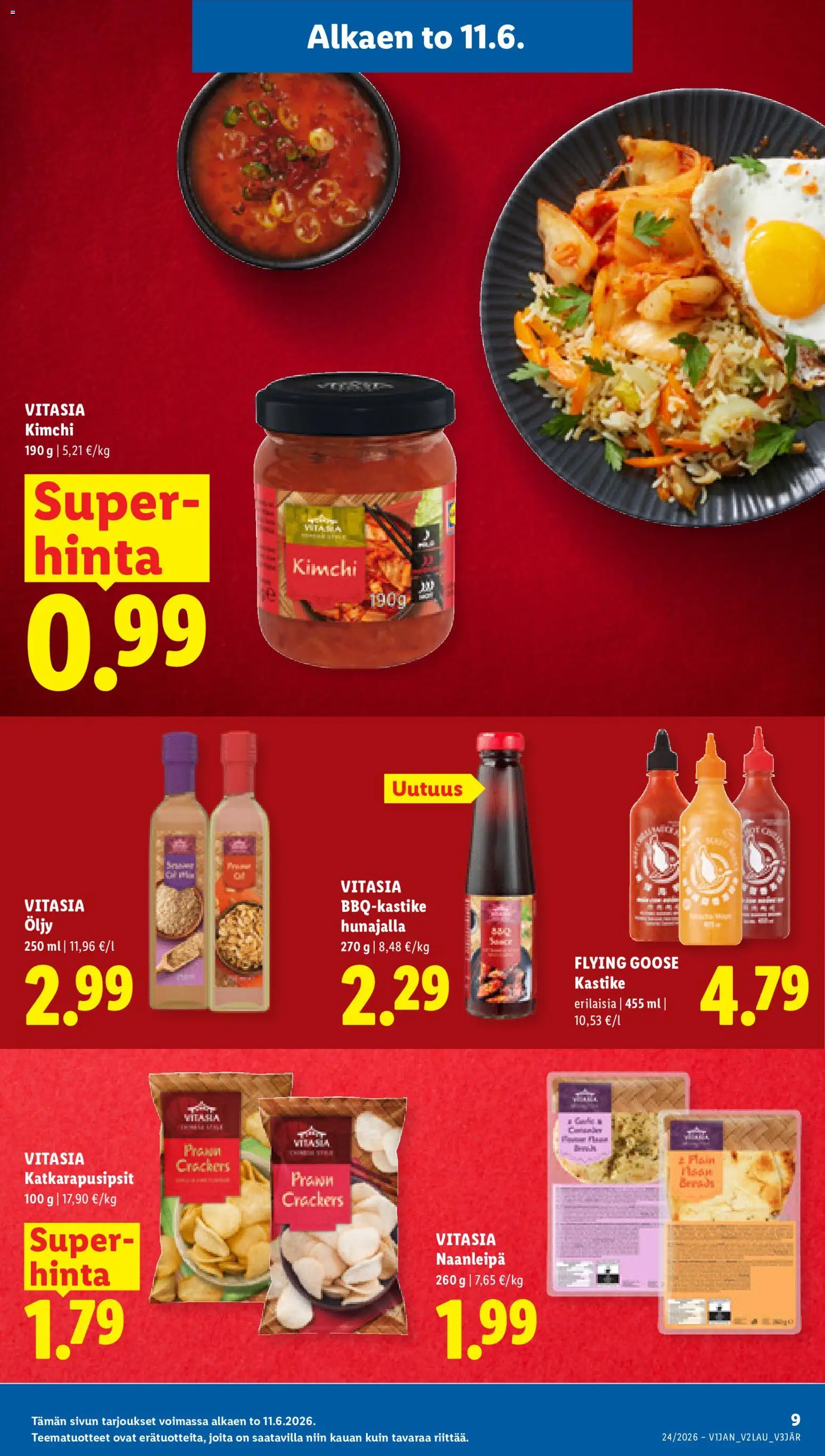 Lidl tarjoukset – voimassa 11.06.2026 alkaen | Sivu: 9 | Tuotteet: Öljy