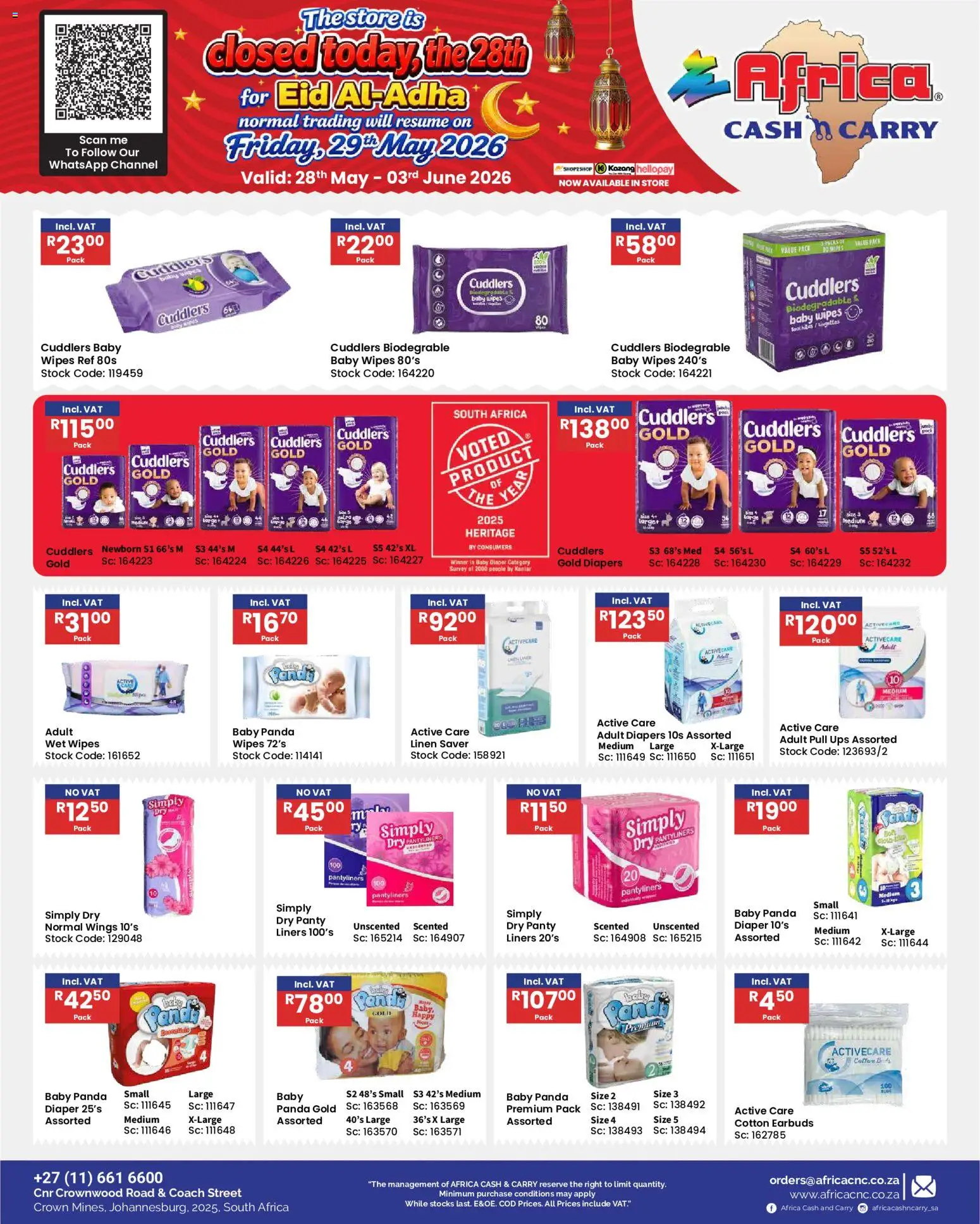 New Africa Cash & Carry catalogue – valid from 28.05.2026 | Page: 53 | Products: Earbuds, Stock