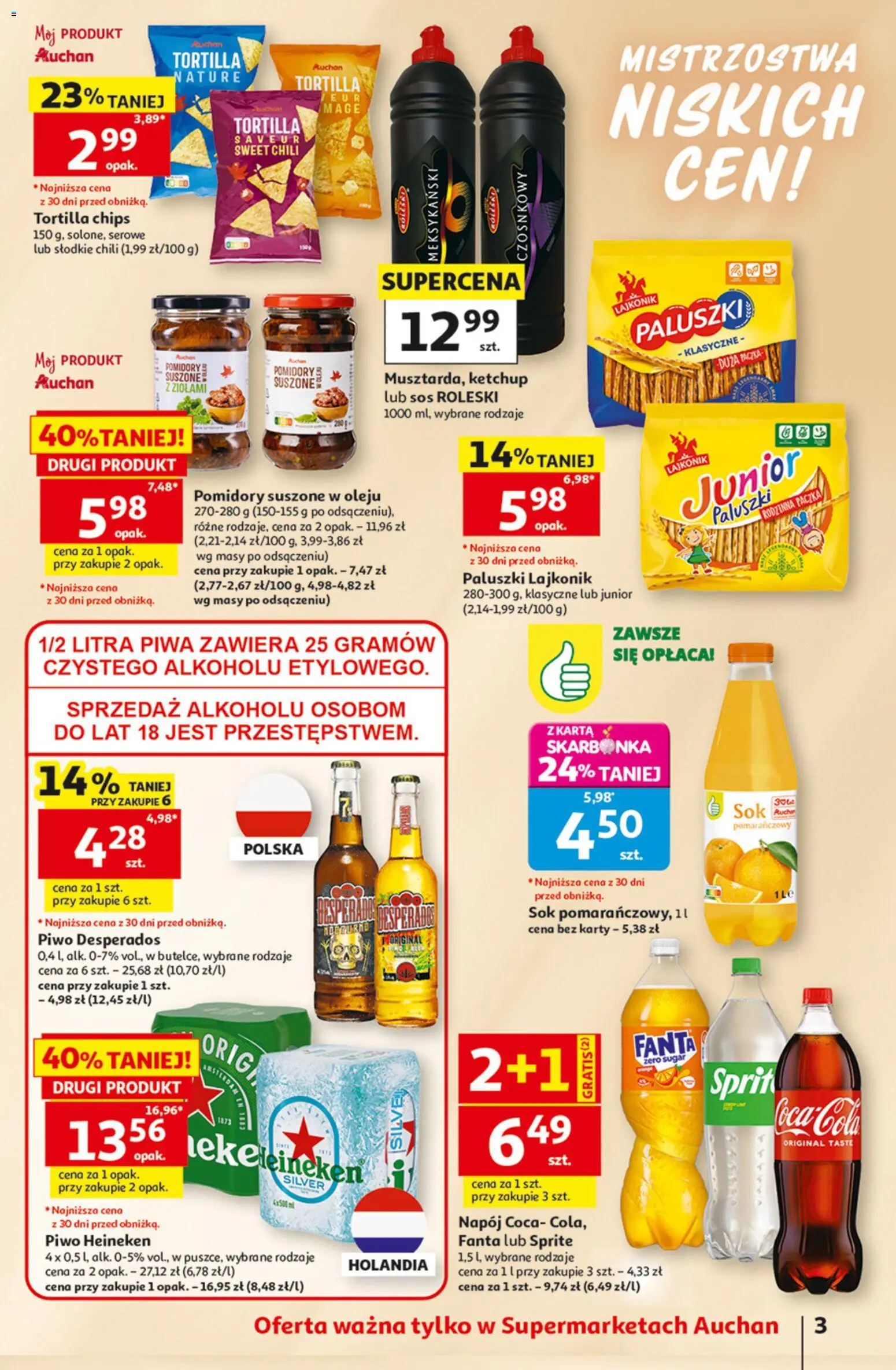 Auchan gazetka od 05.06.2026 | Strona: 3 | Produkty: Chili, Pomidory suszone w oleju, Pomidory suszone, Sok