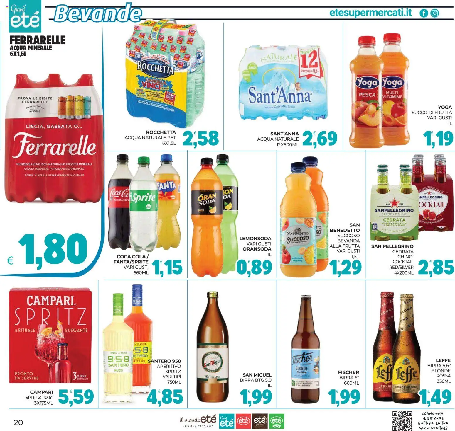 Volantino Eté del 02/10/2026 | Pagina: 20 | Prodotti: Campari, Ananas, Acqua naturale, Cedrata