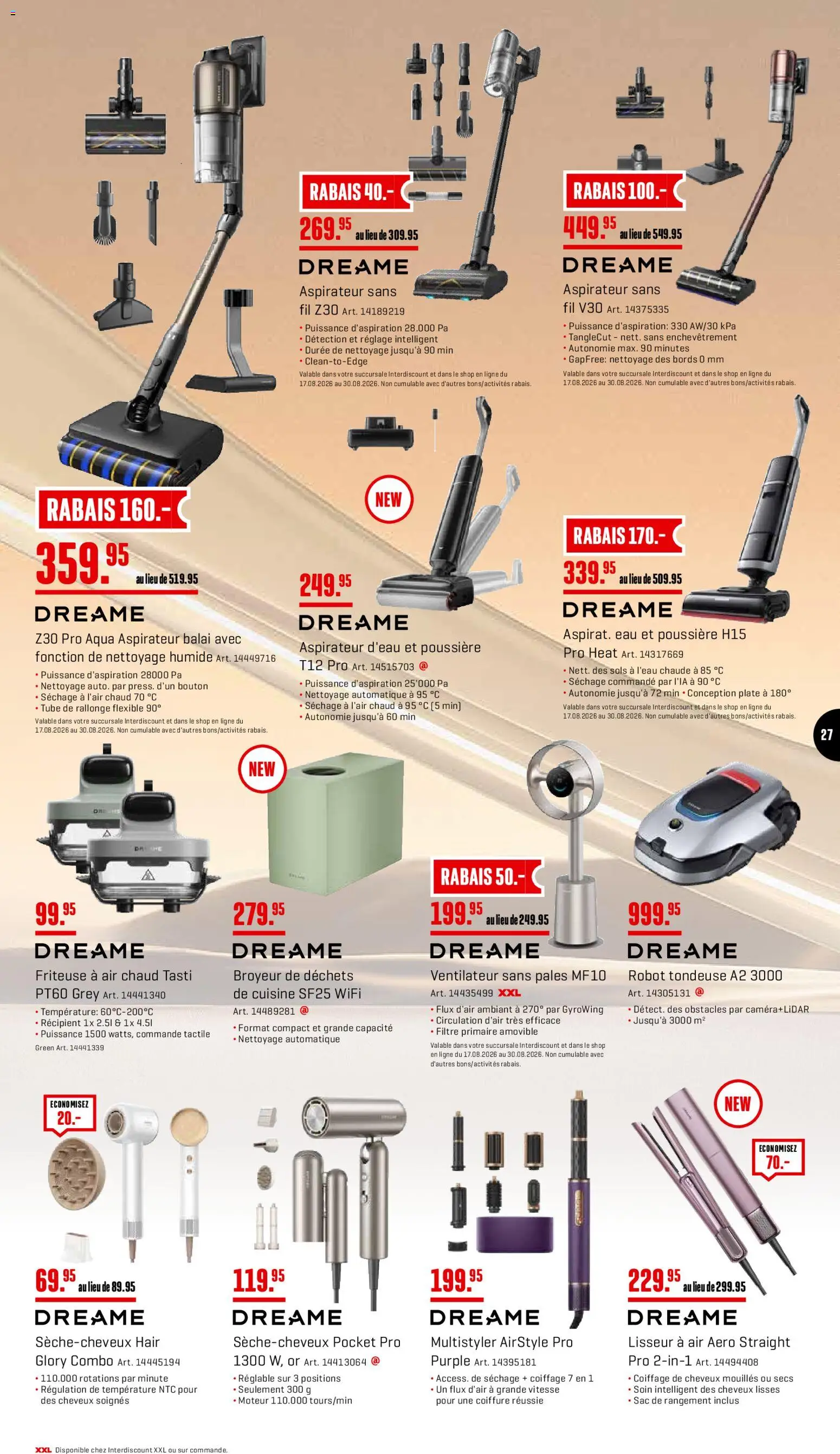 Interdiscount aktionen FR – gültig ab 17.08.2026 | Seite: 27 | Produkte: Friteuse
