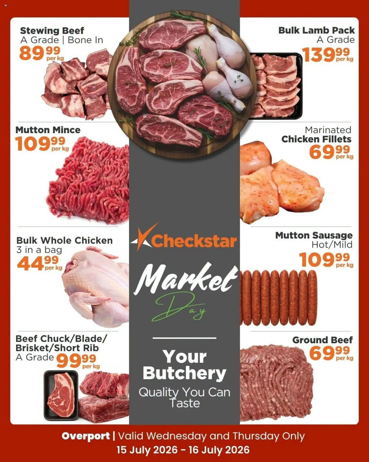 New Check Star catalogue – valid from 15/07/2026 | Page: 6 | Products: Bag, Chicken, Beef, Sausage