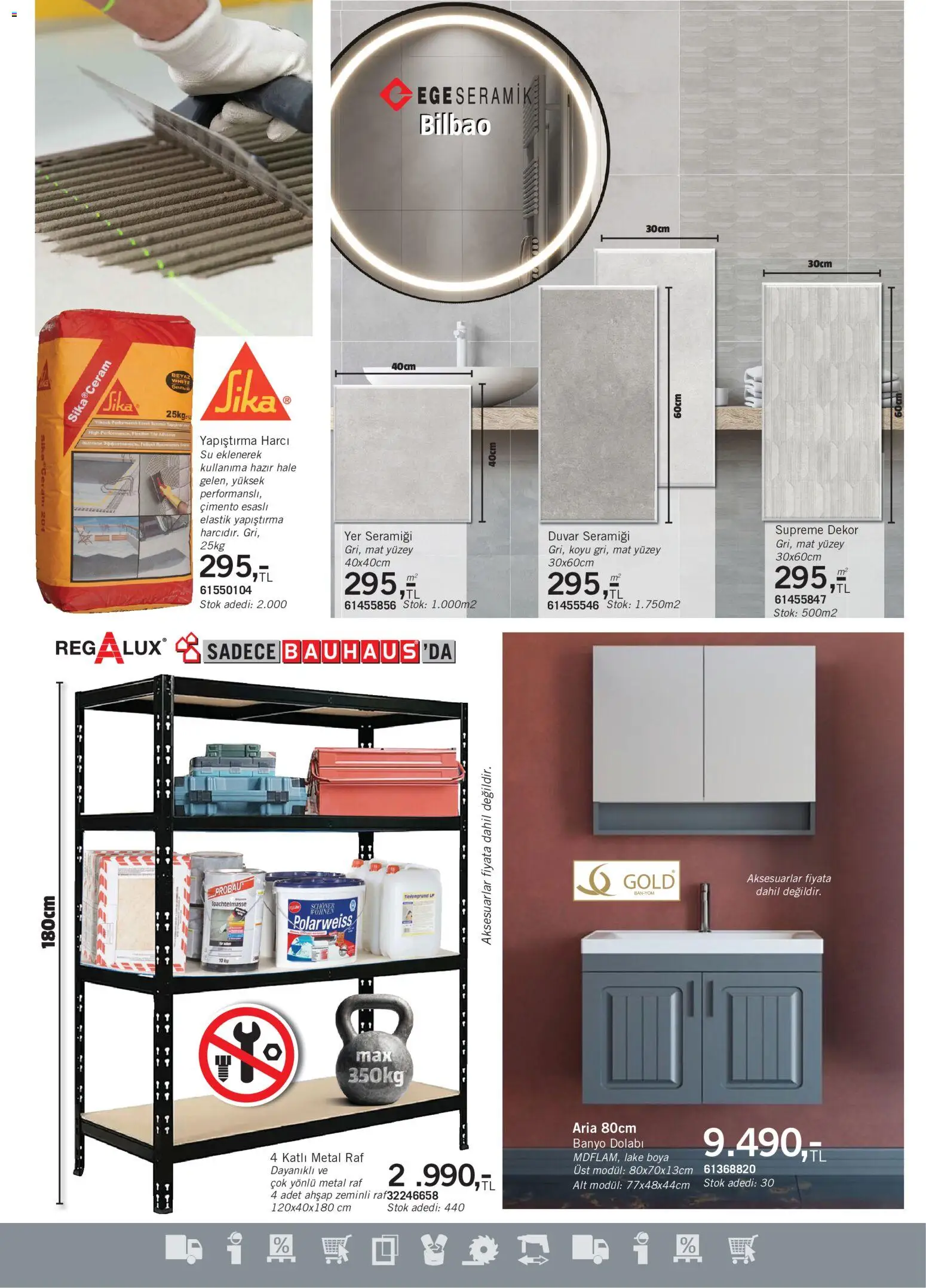 Bauhaus Katalog - 01.05.2026 tarihinden itibaren geçerlidir | Sayfa: 3 | Ürünler: Raf, Banyo, Su
