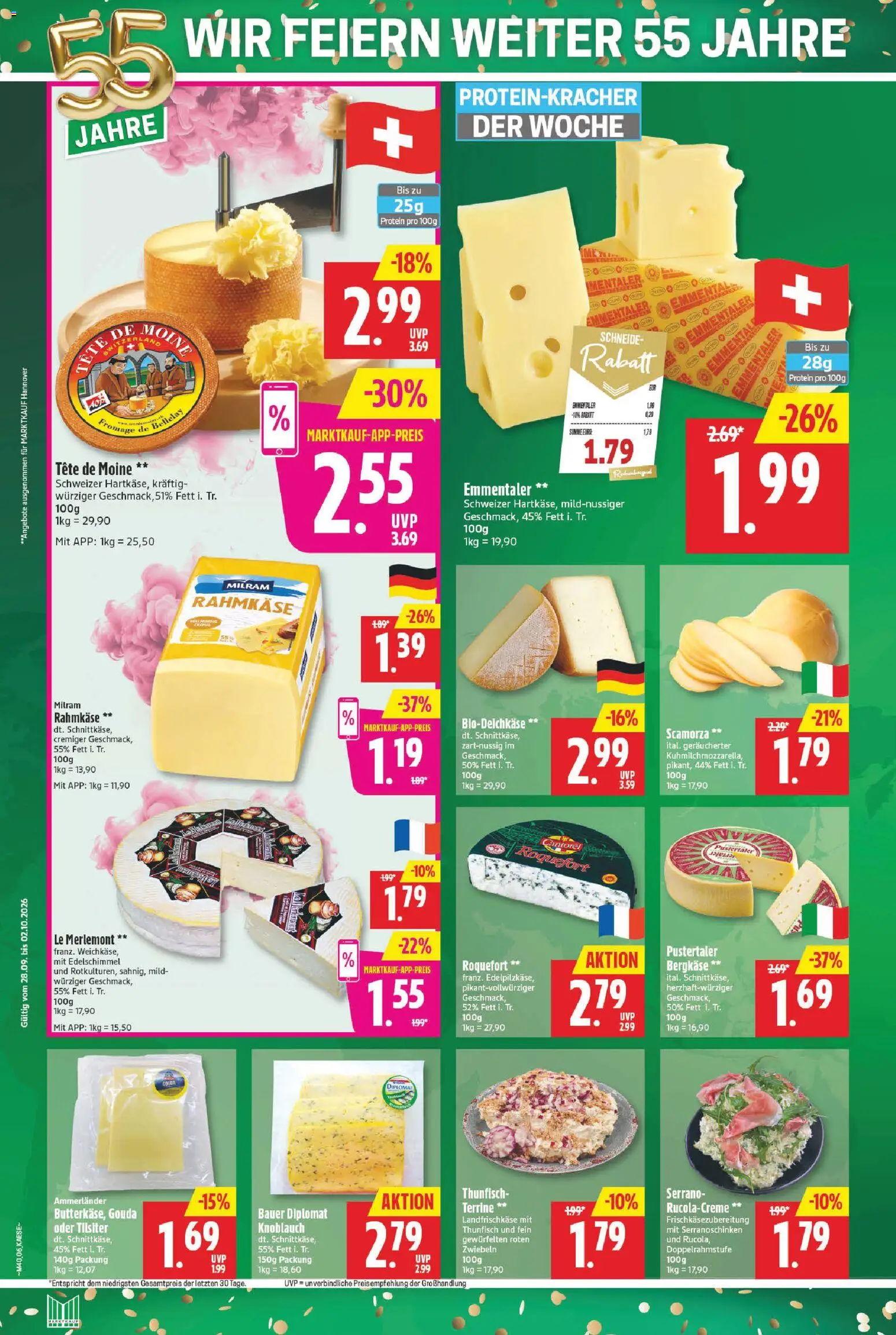 Marktkauf Prospekt – gültig ab 28.09.2026 | Seite: 6 | Produkte: Thunfisch, Gouda, Zwiebeln, Knoblauch