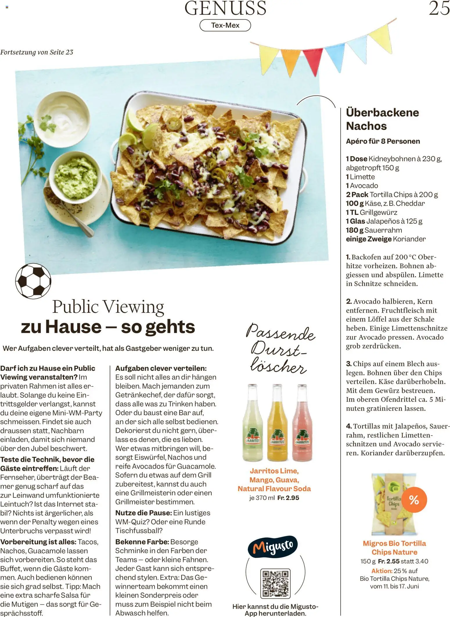 Migros aktionen Magazin – gültig ab 10.06.2026 | Seite: 25 | Produkte: Nachos, Avocado, Backofen, Grill