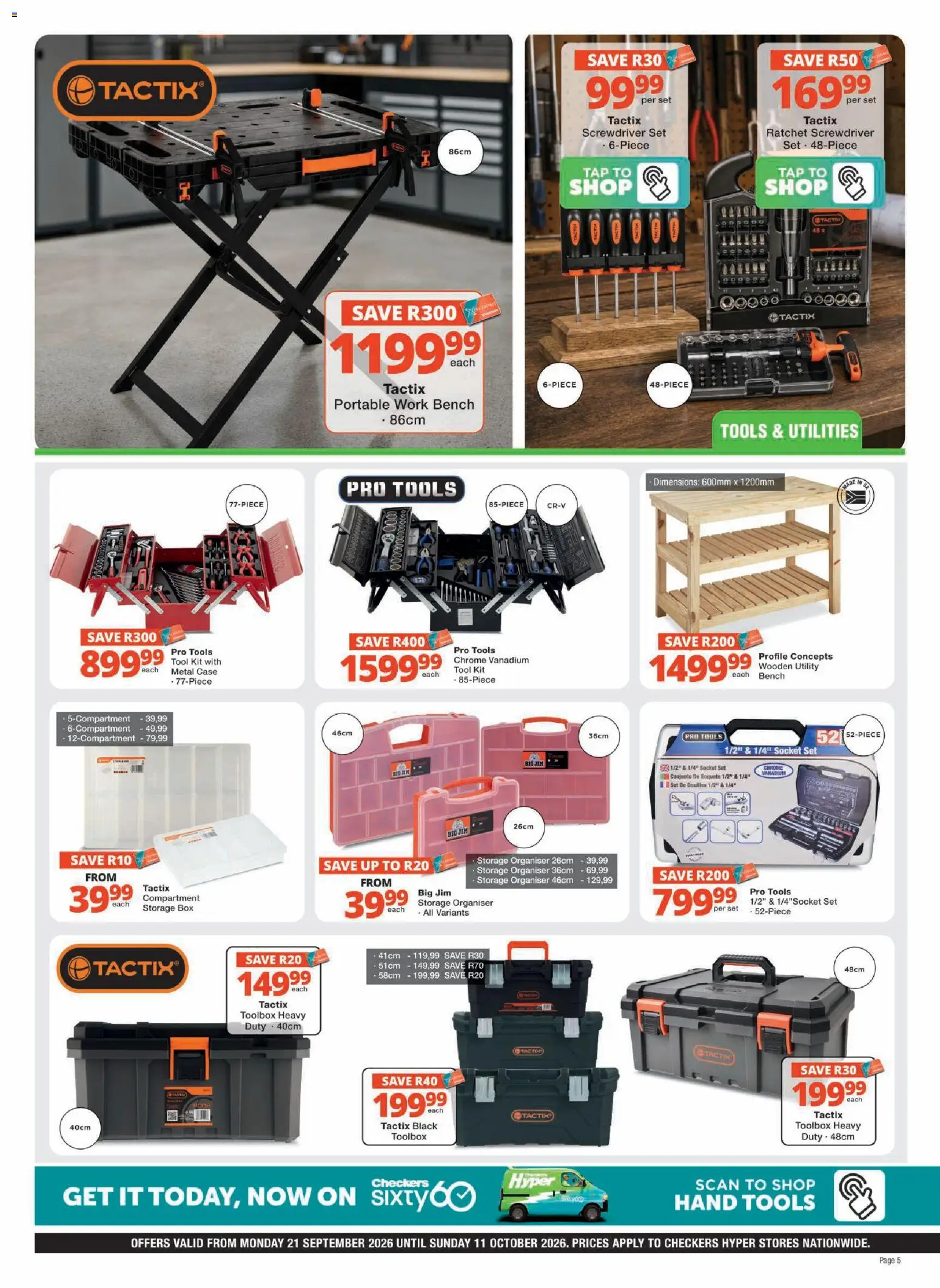New Checkers catalogue – valid from 21/09/2026 | Page: 5 | Products: Case, Utility, Socket set, Box