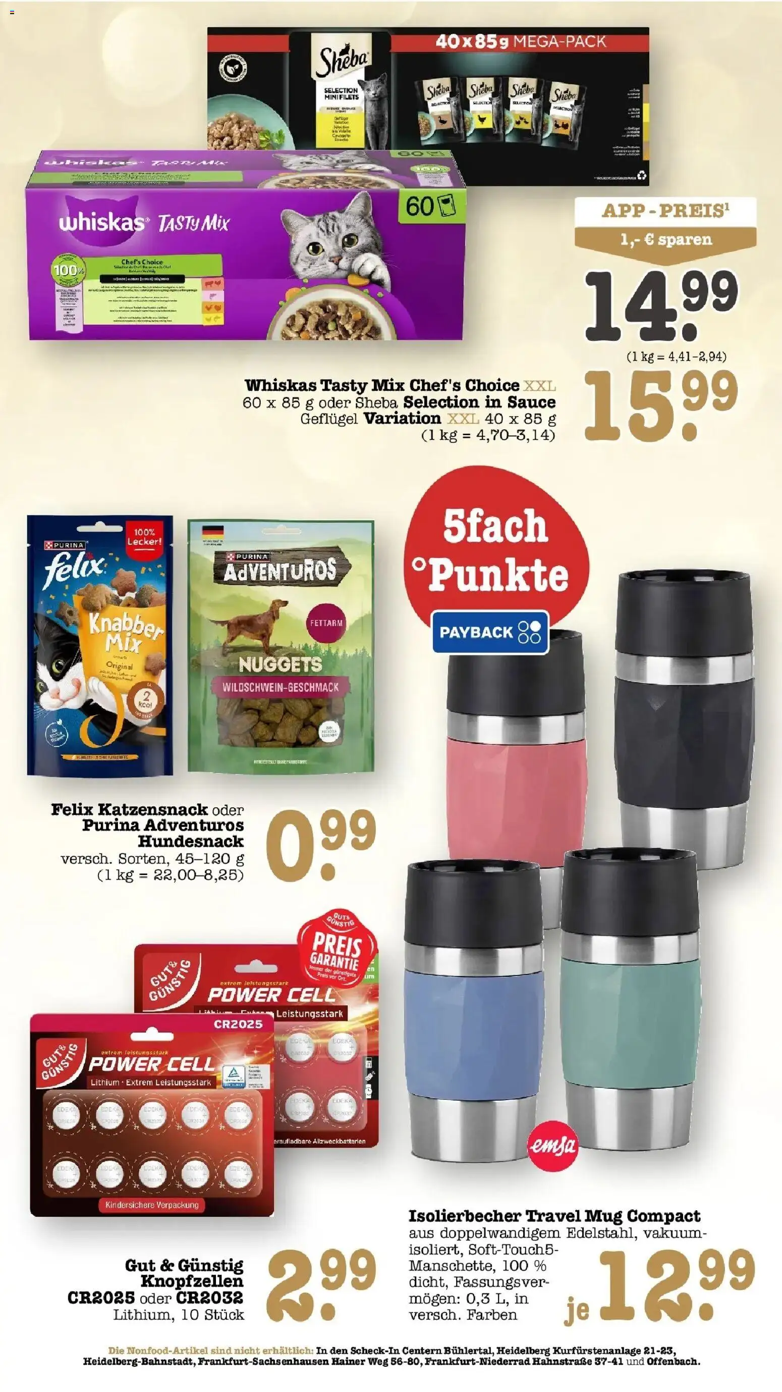 E center Prospekt Achern (ab 28.09.2026) zum Blättern | Seite: 61 | Produkte: Sheba, Whiskas