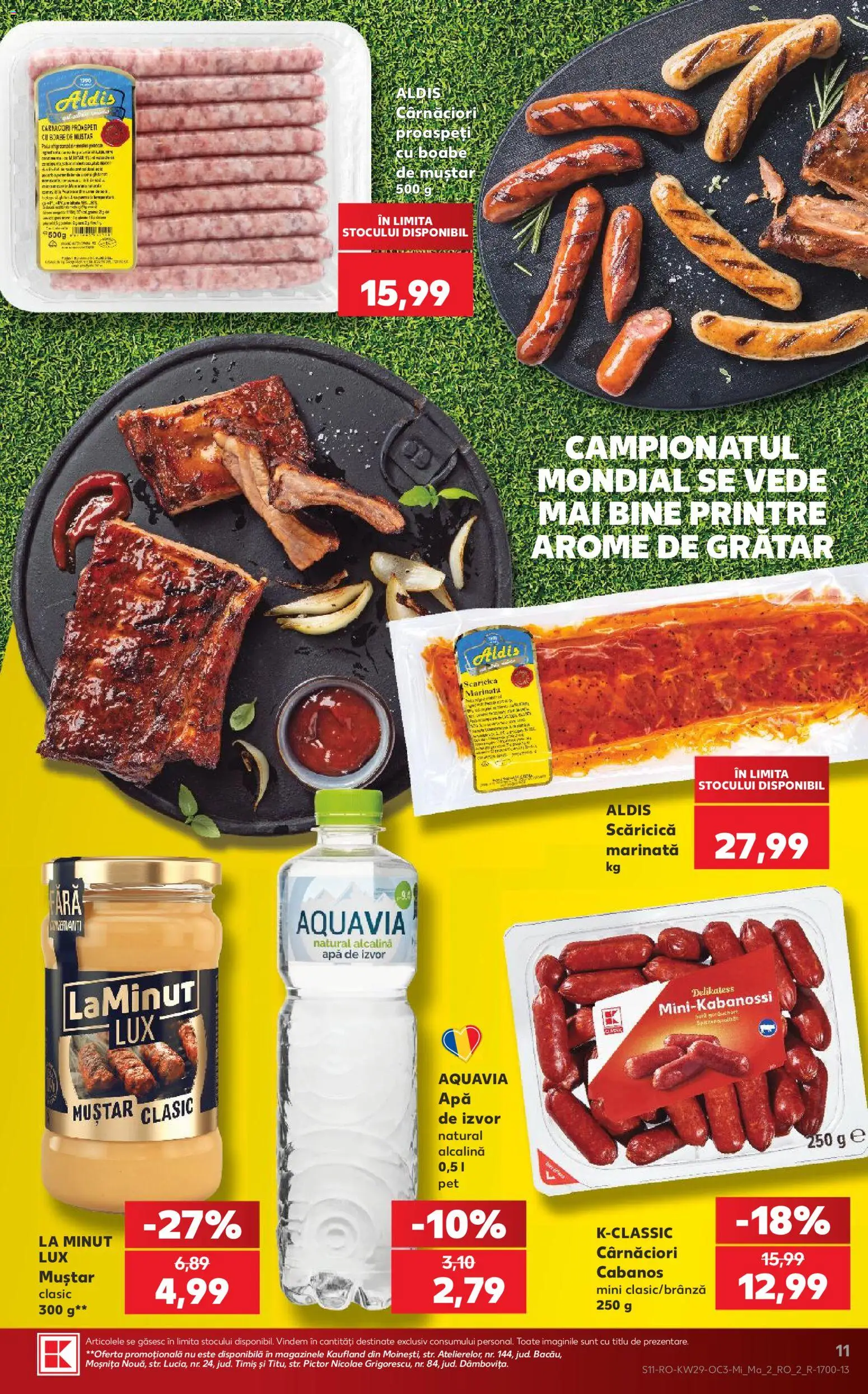 Noul catalog Kaufland – valabil de la 15.07.2026 | Pagină: 11 | Produse: Grătar, Cabanos, Lux, Muștar