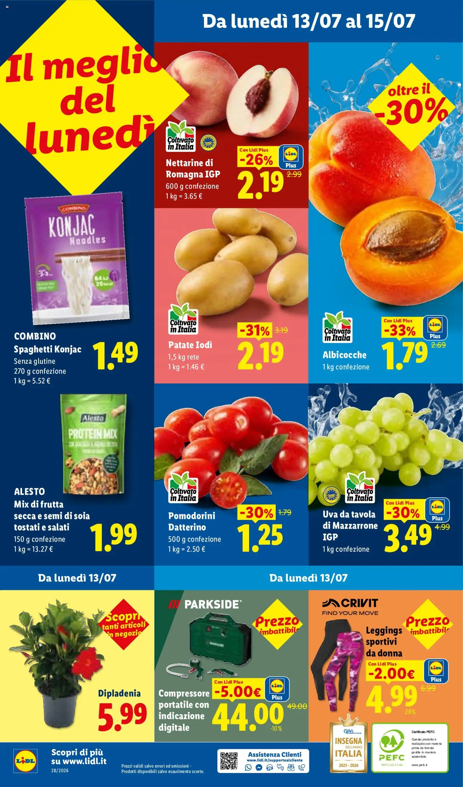 Volantino Lidl del 09/07/2026 | Pagina: 51 | Prodotti: Compressore, Frutta, Uva, Albicocche
