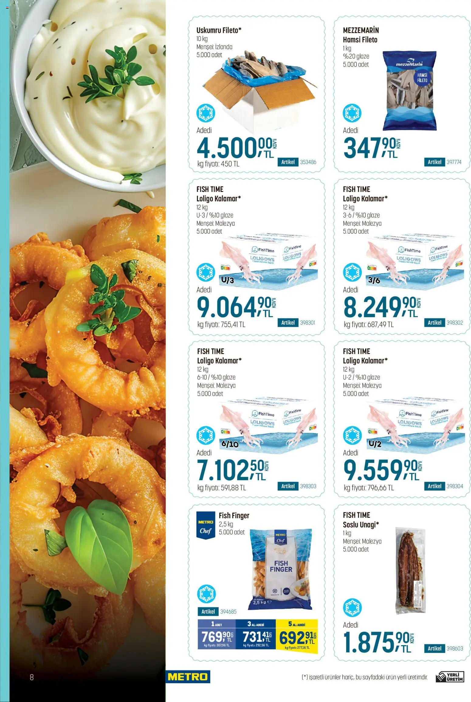 Metro - Balık Restoranları - 10.06.2026 tarihinden itibaren geçerlidir | Sayfa: 8 | Ürünler: Hamsi