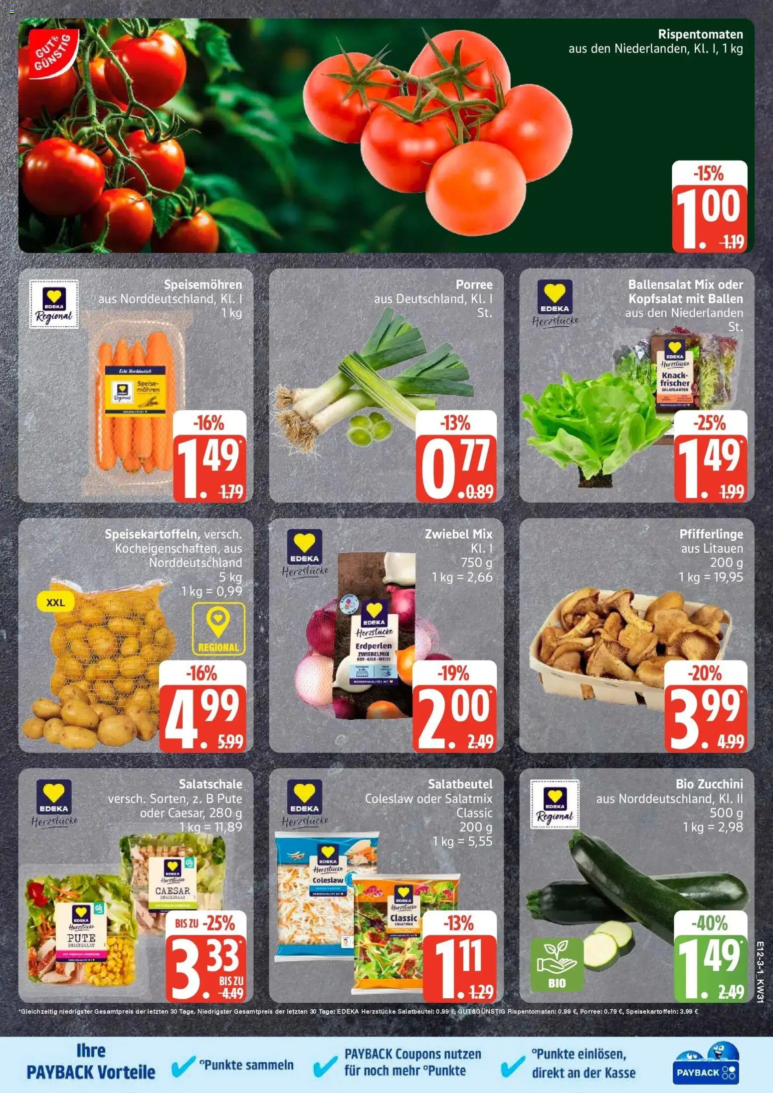 Edeka Prospekt Norderstedt – gültig ab 27.07.2026 | Seite: 3 | Produkte: Pute, Mohren, Pfifferlinge, Zucchini