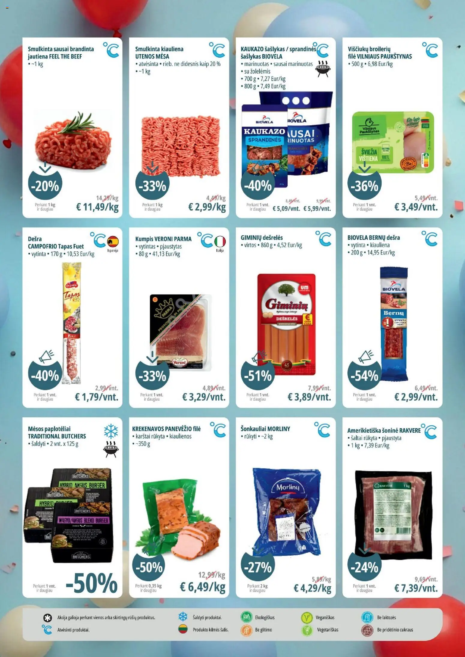 ePromo akcijos nuo 29.05.2026 | Puslapis: 3 | Prekių: Kiaulienos, Dešrelės, Kumpis, Vištiena