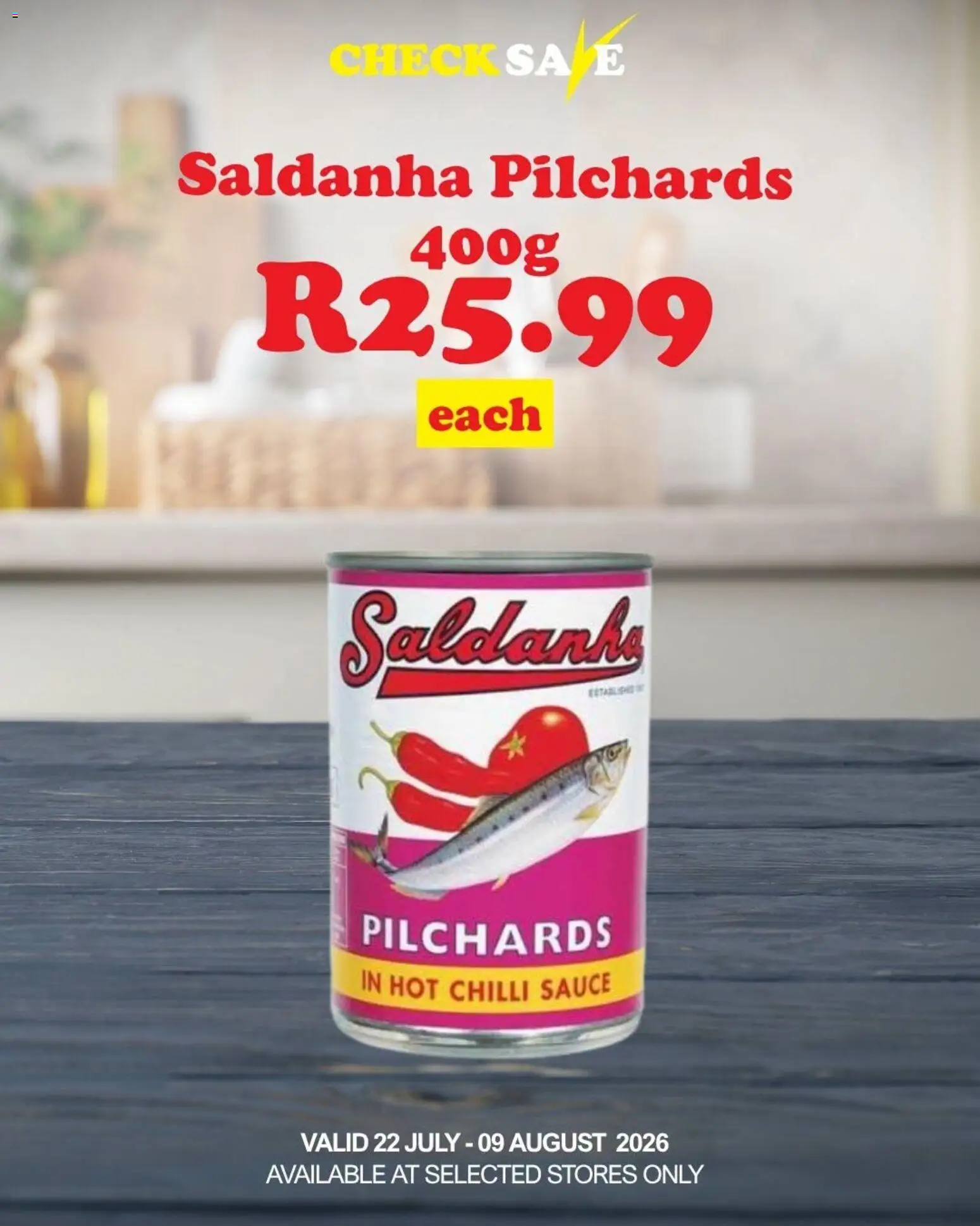 New Check Save catalogue – valid from 23/07/2026 | Page: 7 | Products: Pilchards, Sauce, Chilli