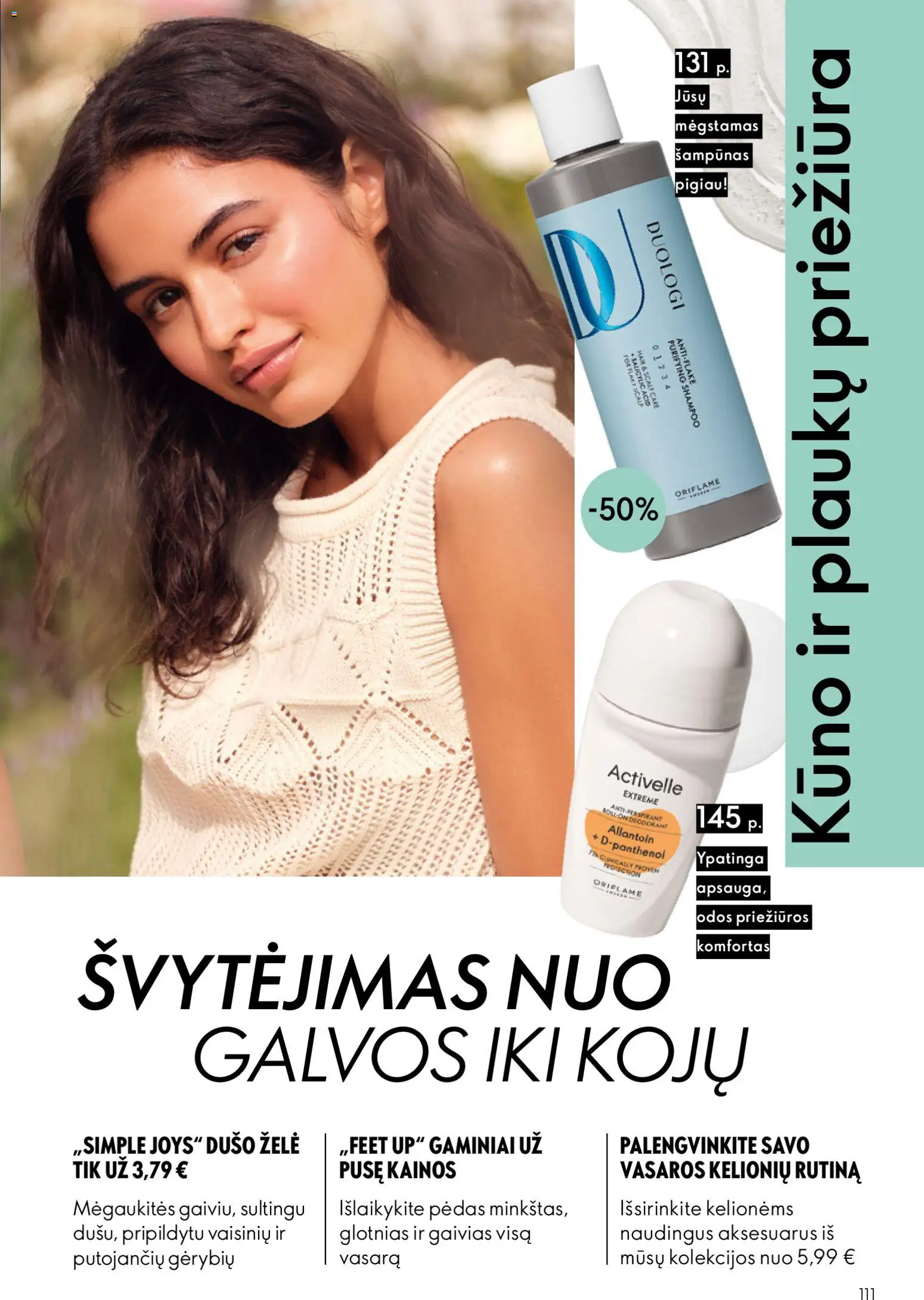 Oriflame akcijos nuo 24.06.2026 | Puslapis: 111 | Prekių: Šampūnas, Dušo želė