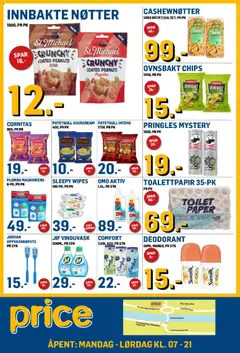 Forhåndsvisning av Price Lagerbutikk kundeavis gyldig fra 09/10/2026 | Side: 8 | Produkter: Deodorant, Wipes, Cashewnøtter, Pringles