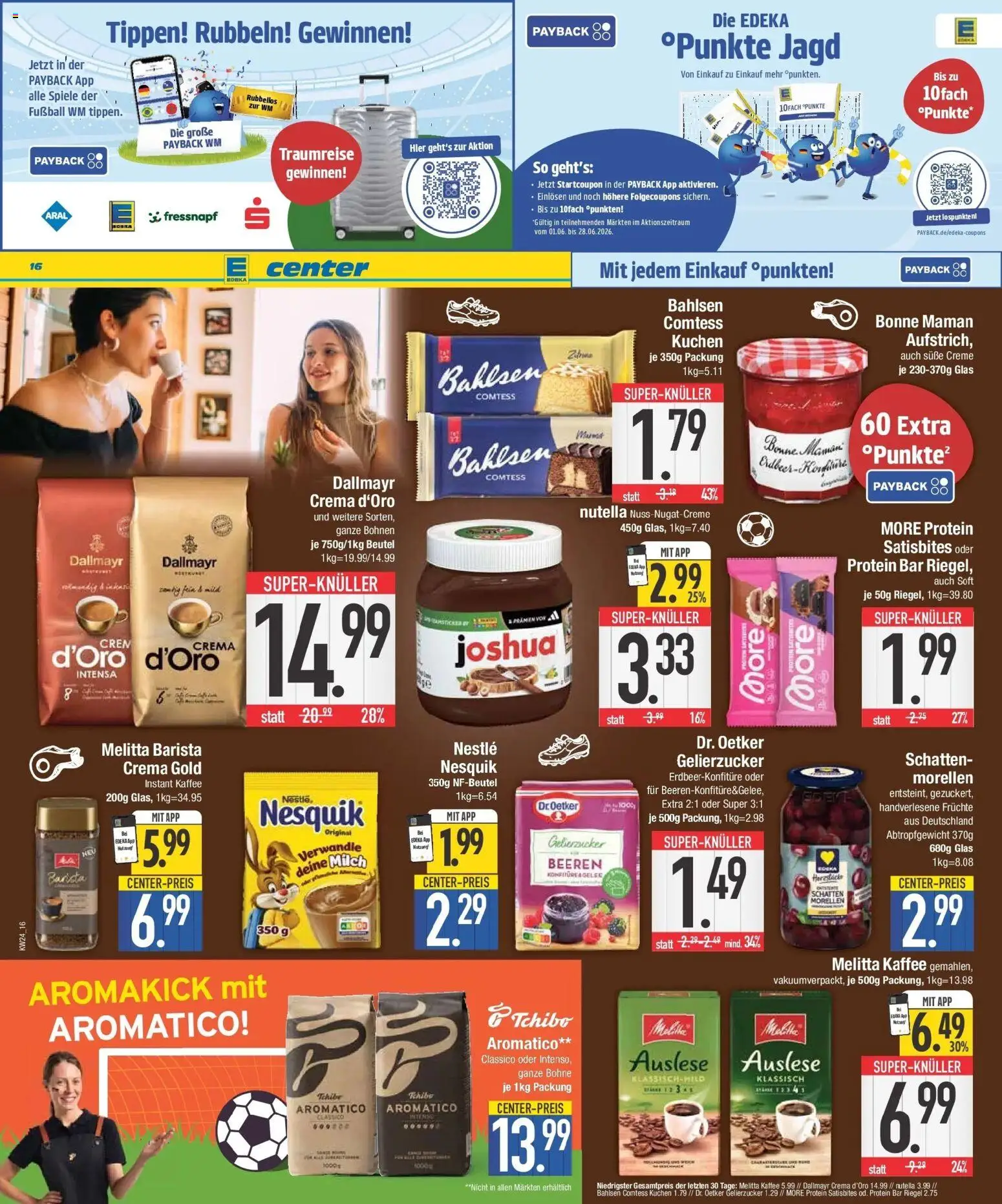 E center Prospekt Neuburg An Der Donau – gültig ab 08.06.2026 | Seite: 16 | Produkte: Melitta kaffee, Milch, Creme, Nutella